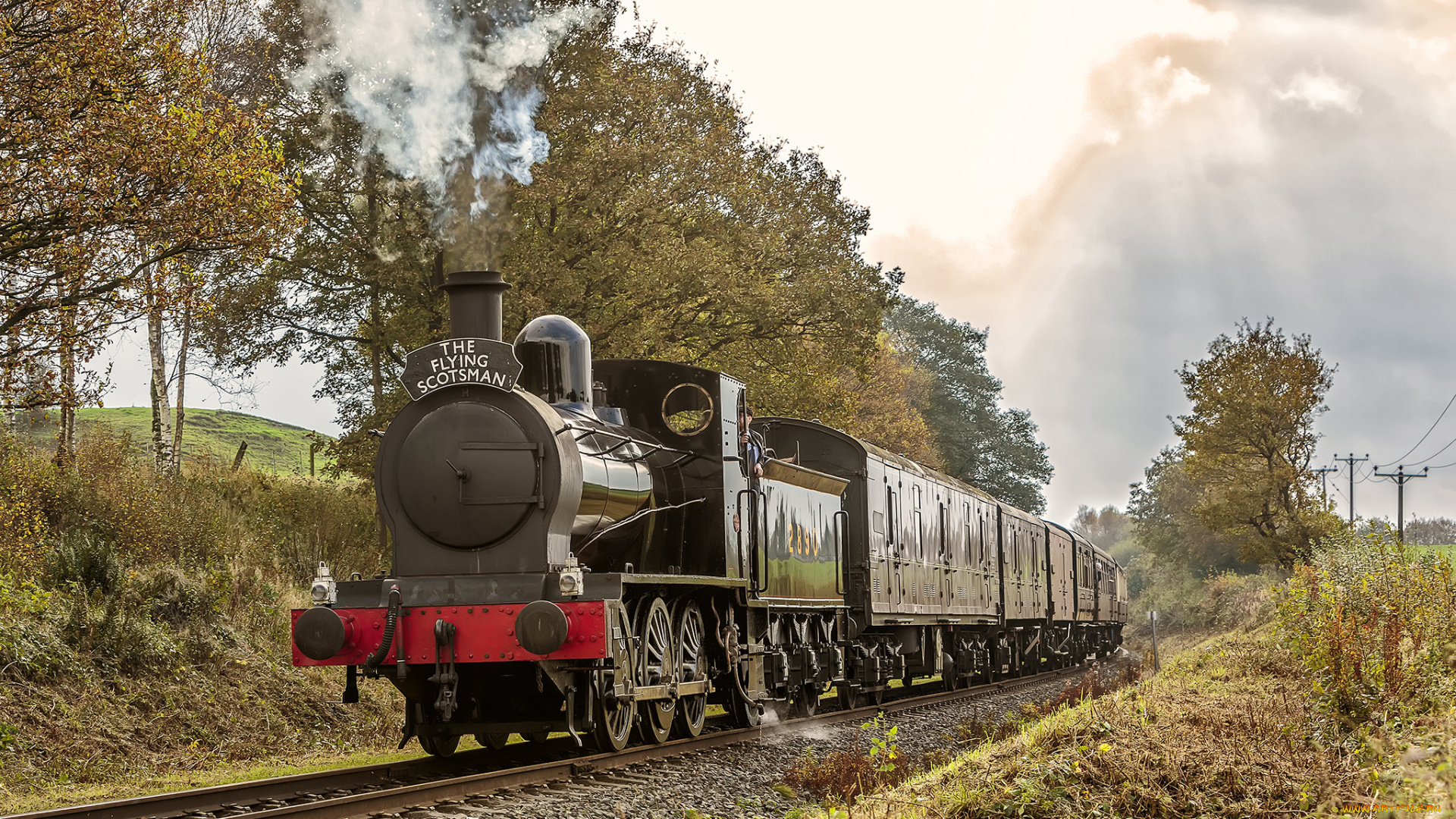 техника, паровозы, локомотив, состав