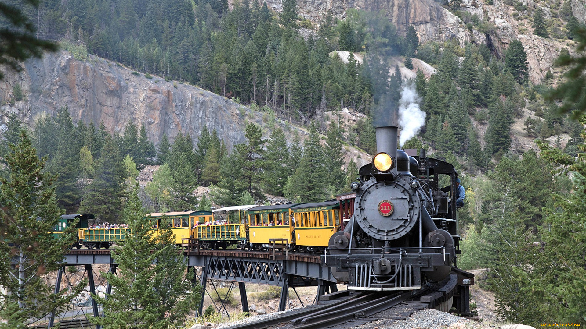 техника, паровозы, локомотив, состав