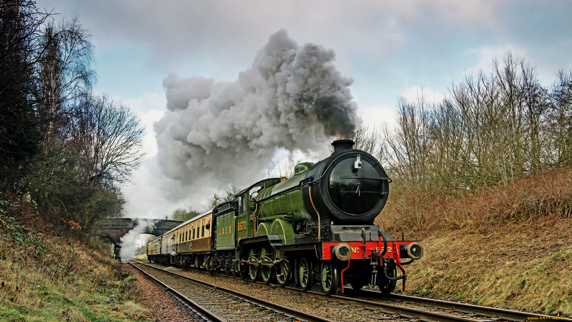 техника, паровозы, локомотив, состав