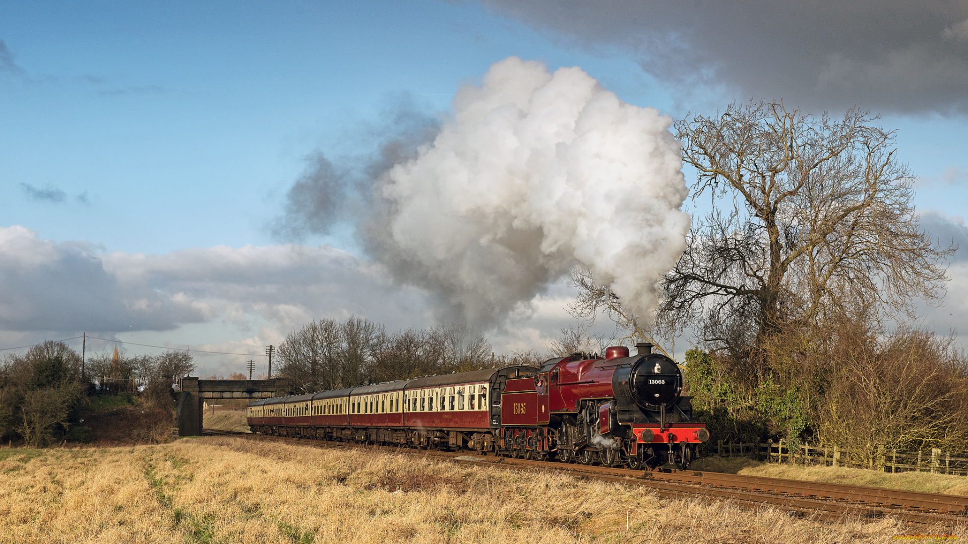 техника, паровозы, локомотив, состав