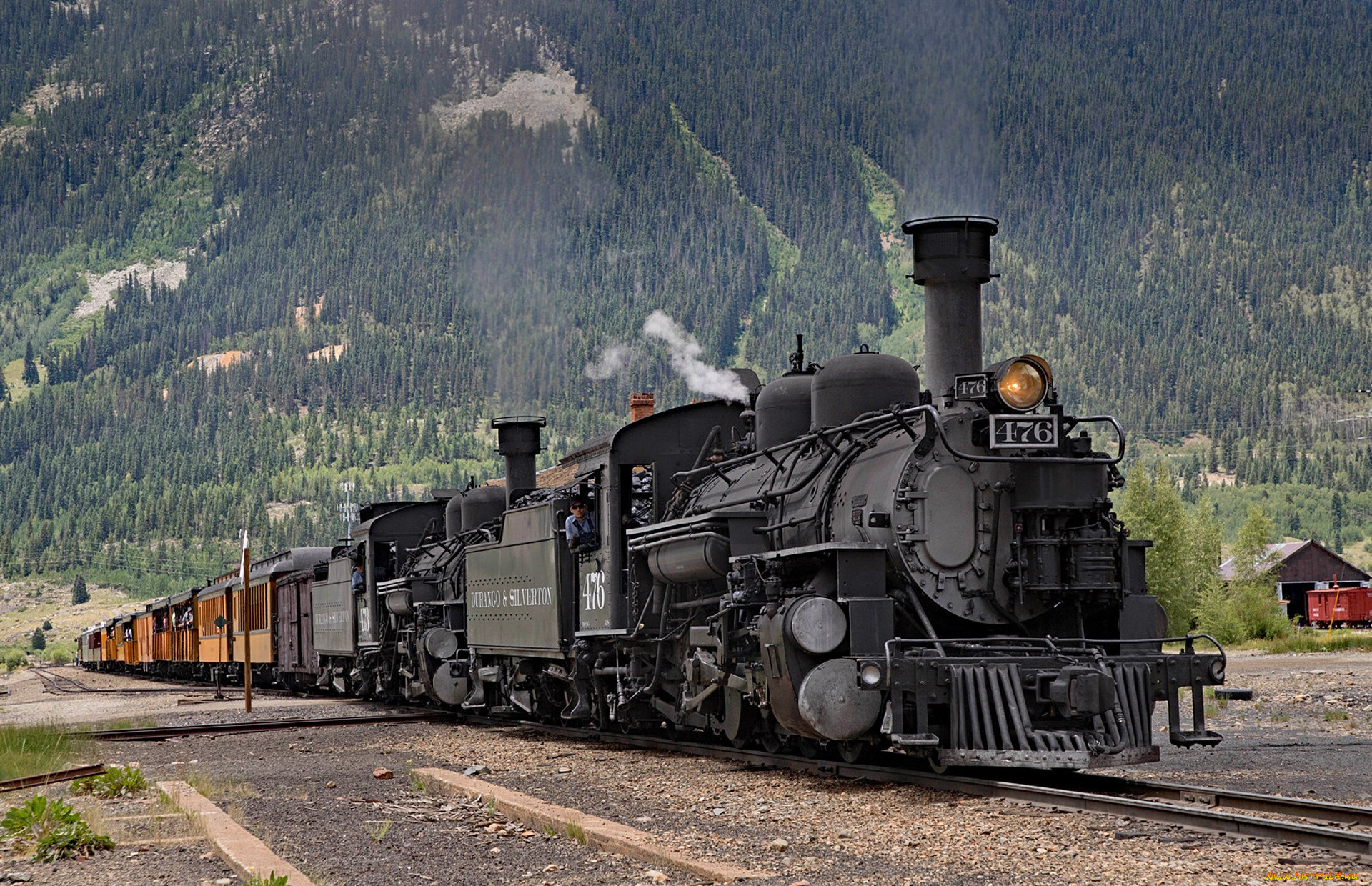 техника, паровозы, локомотив, состав