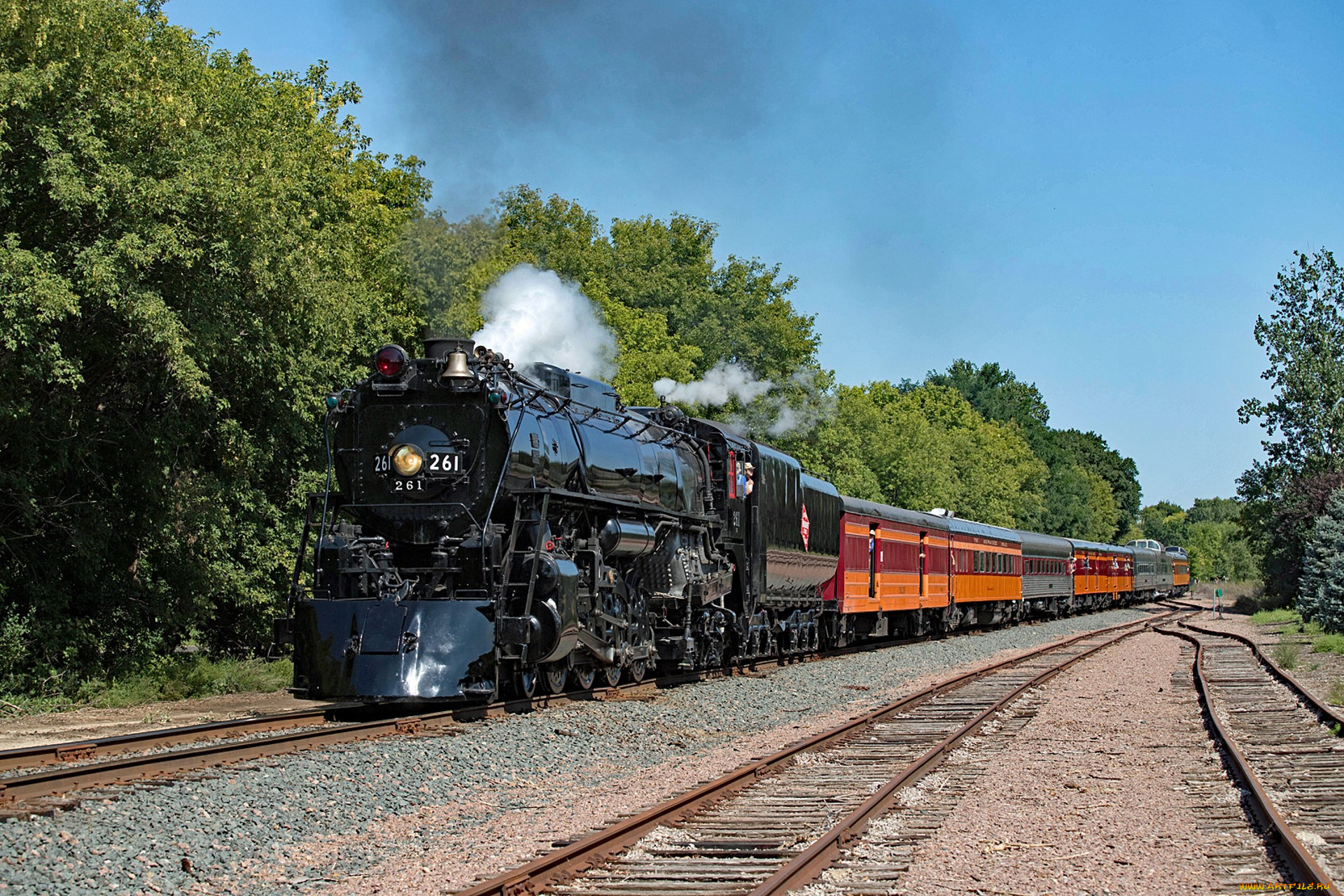 техника, паровозы, локомотив, состав