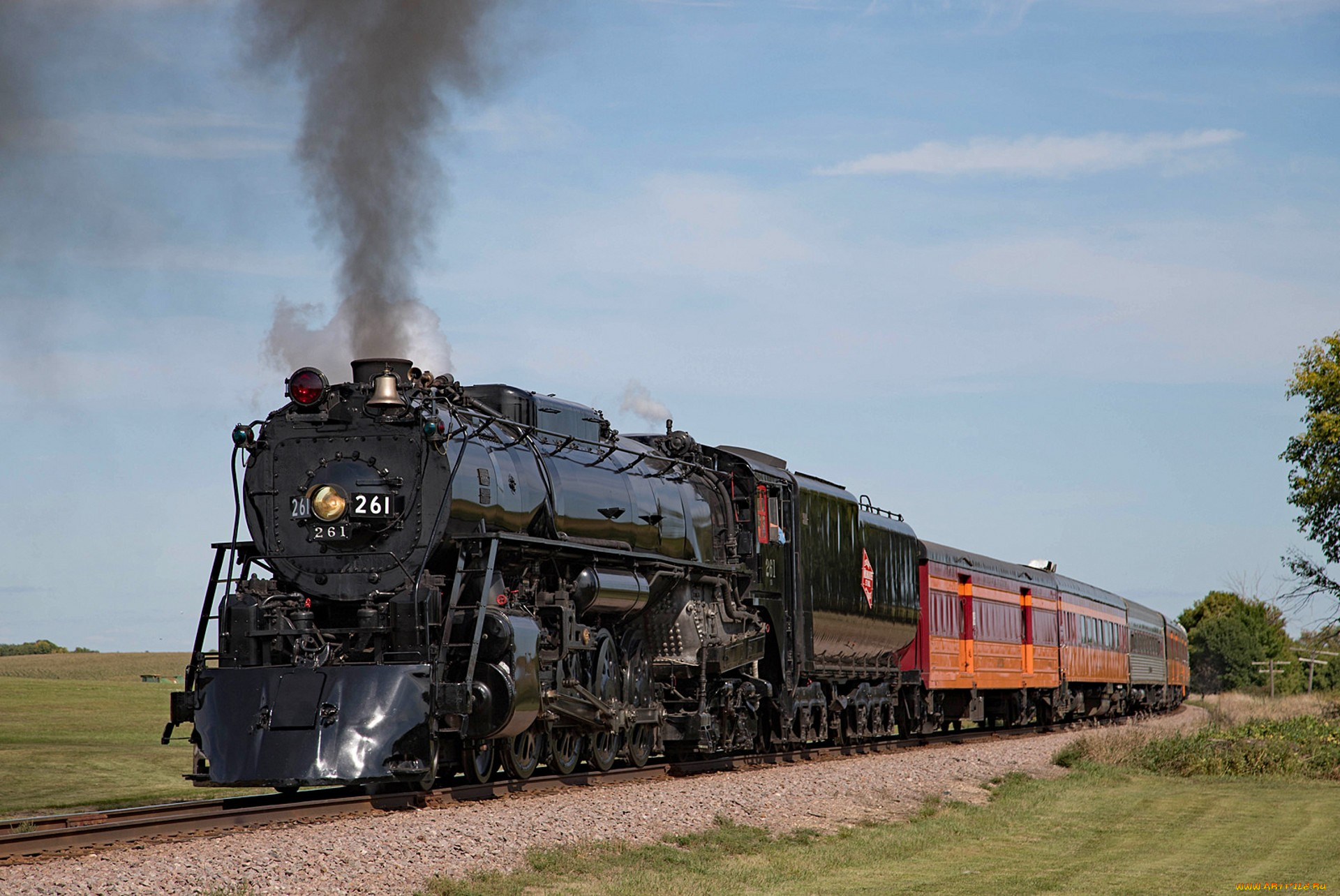 техника, паровозы, локомотив, состав