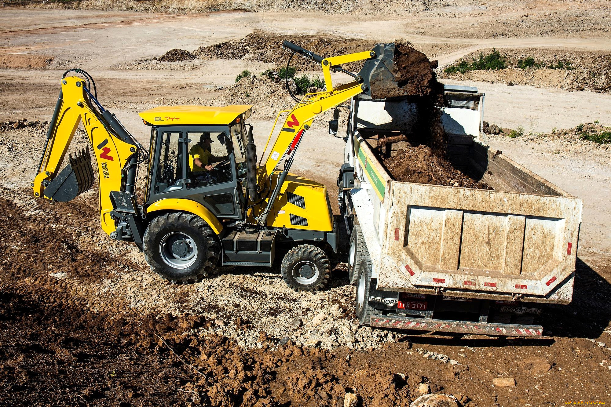 техника, фронтальные, погрузчики, wacker