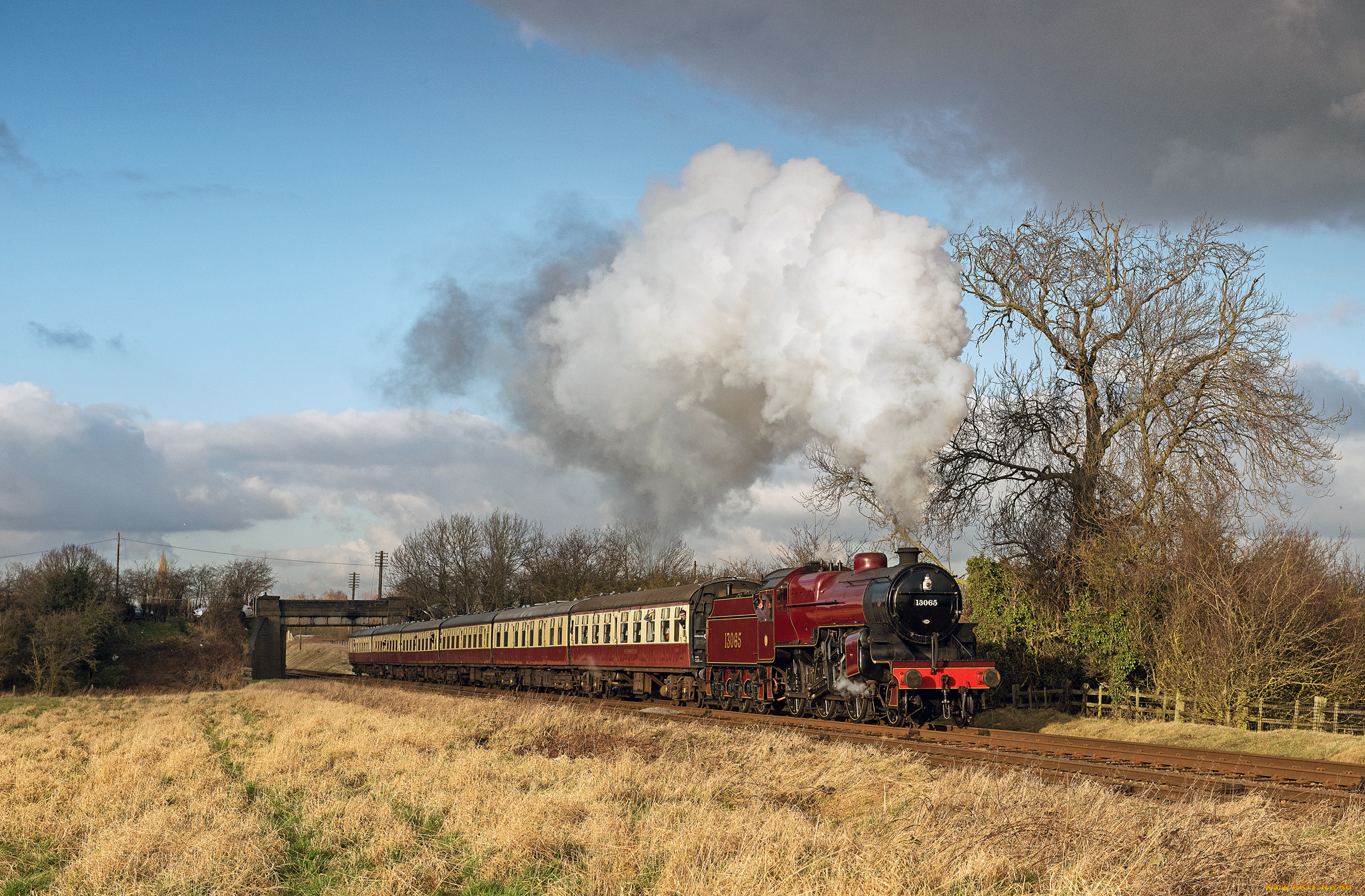 техника, паровозы, локомотив, состав