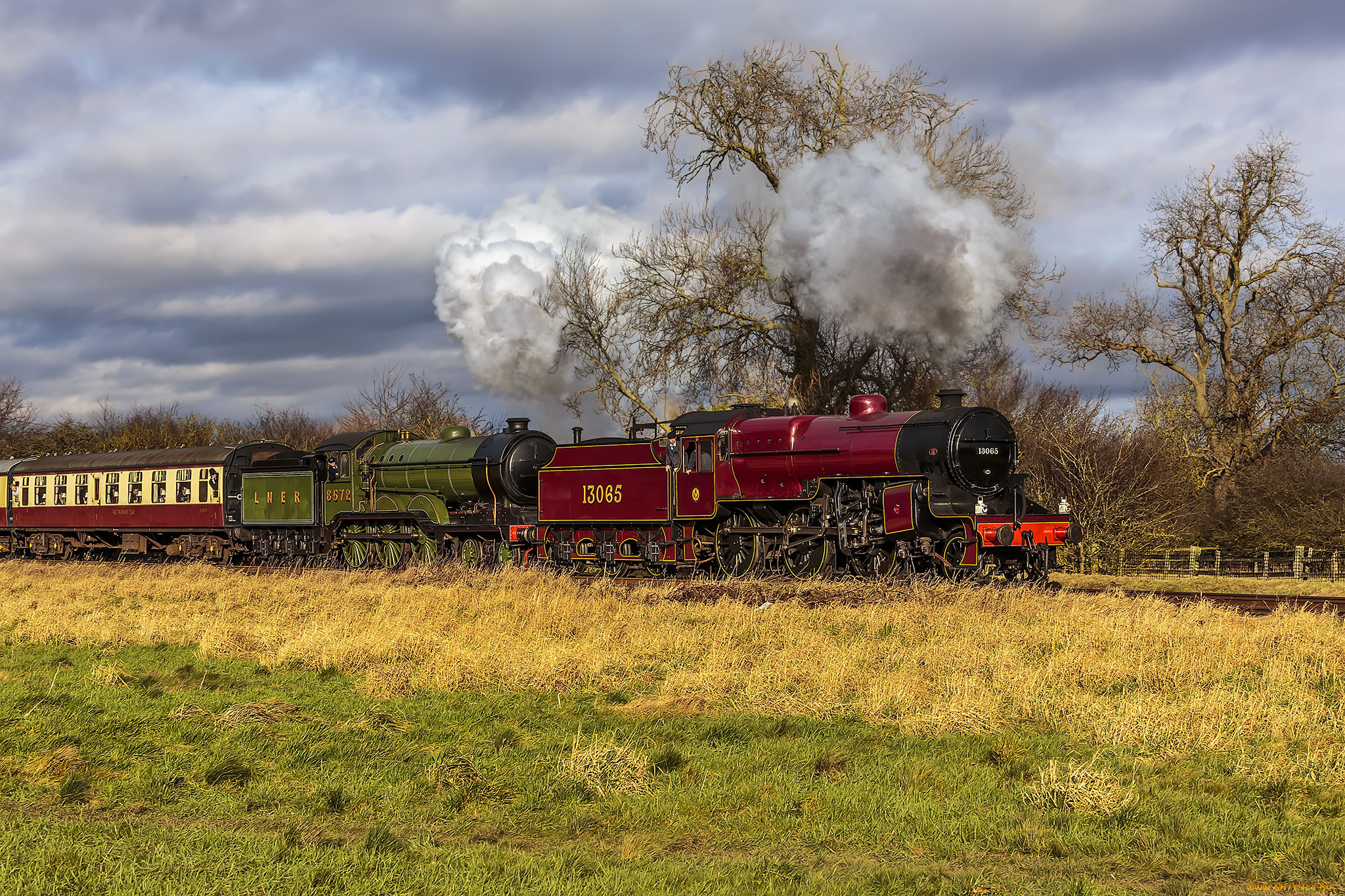 техника, паровозы, локомотив, состав