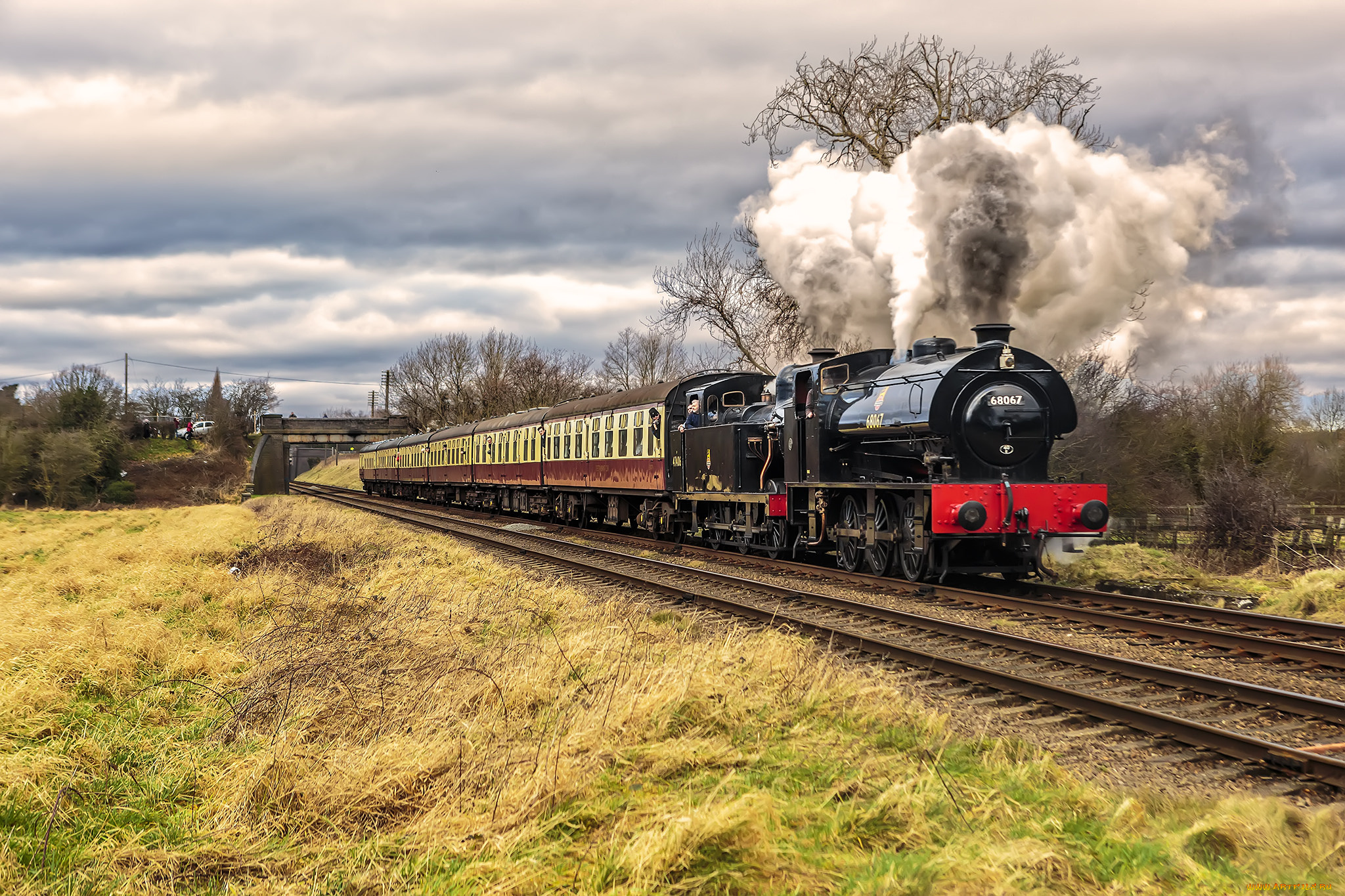 техника, паровозы, локомотив, состав