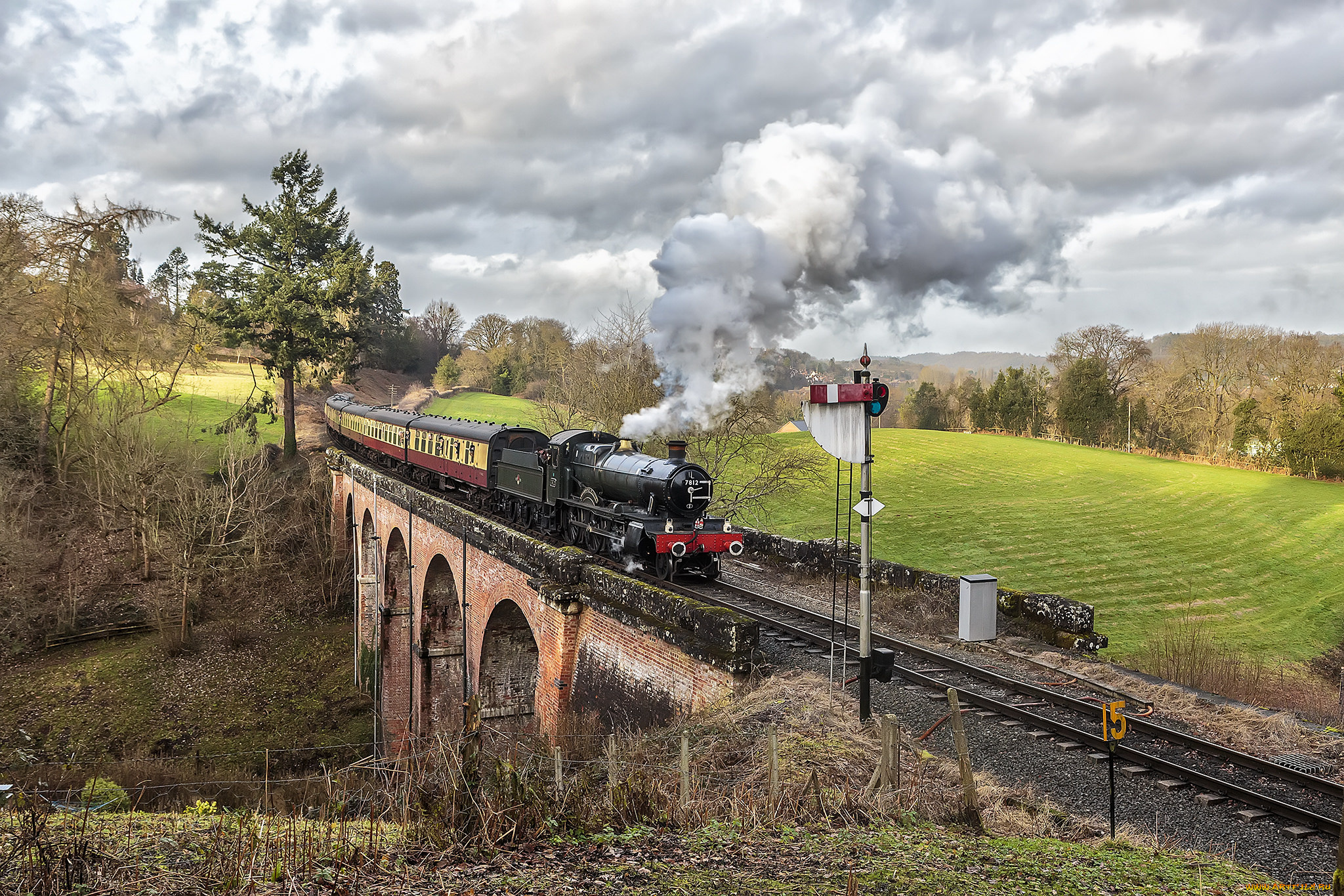 техника, паровозы, локомотив, состав