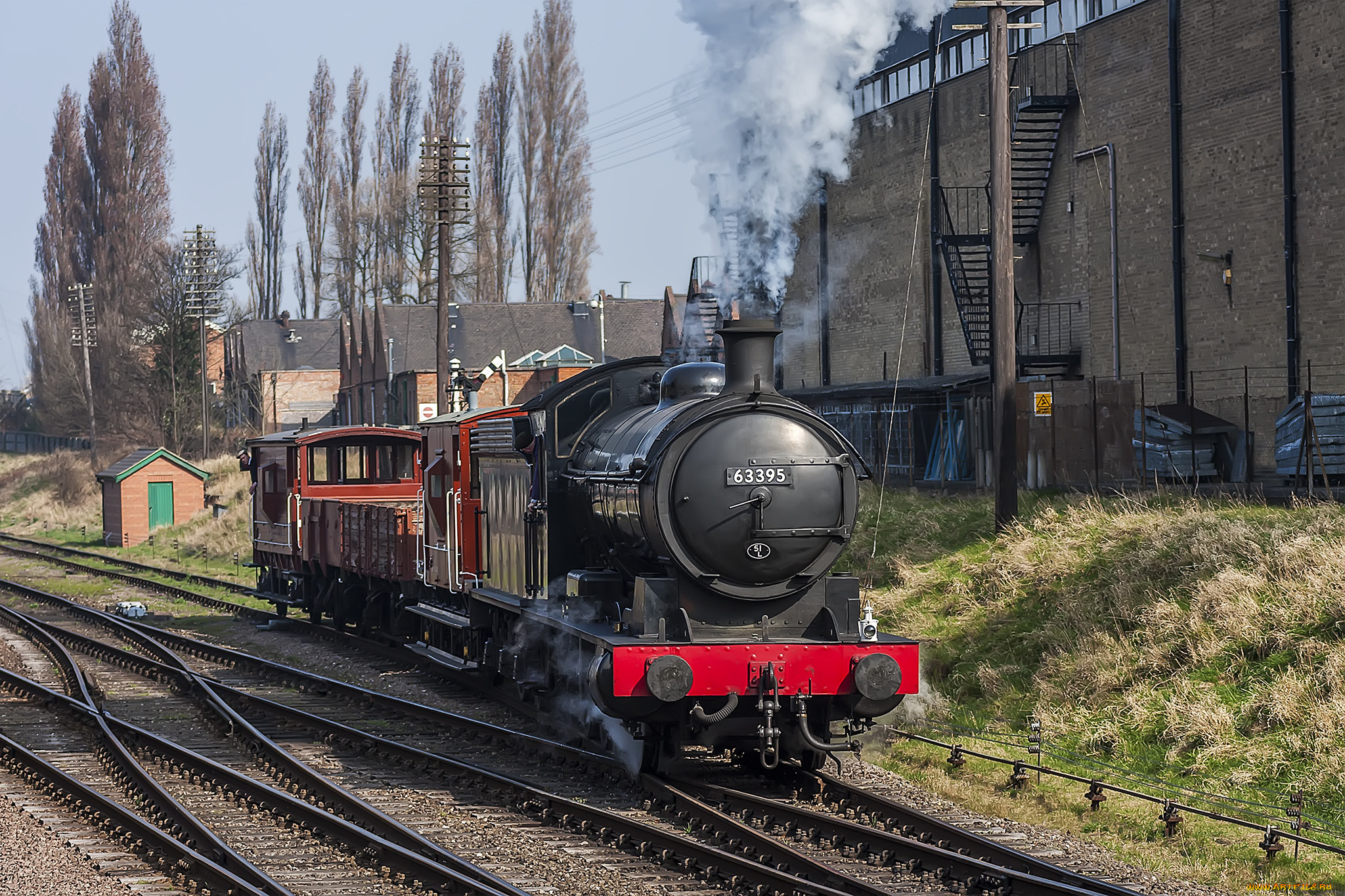 техника, паровозы, локомотив, состав