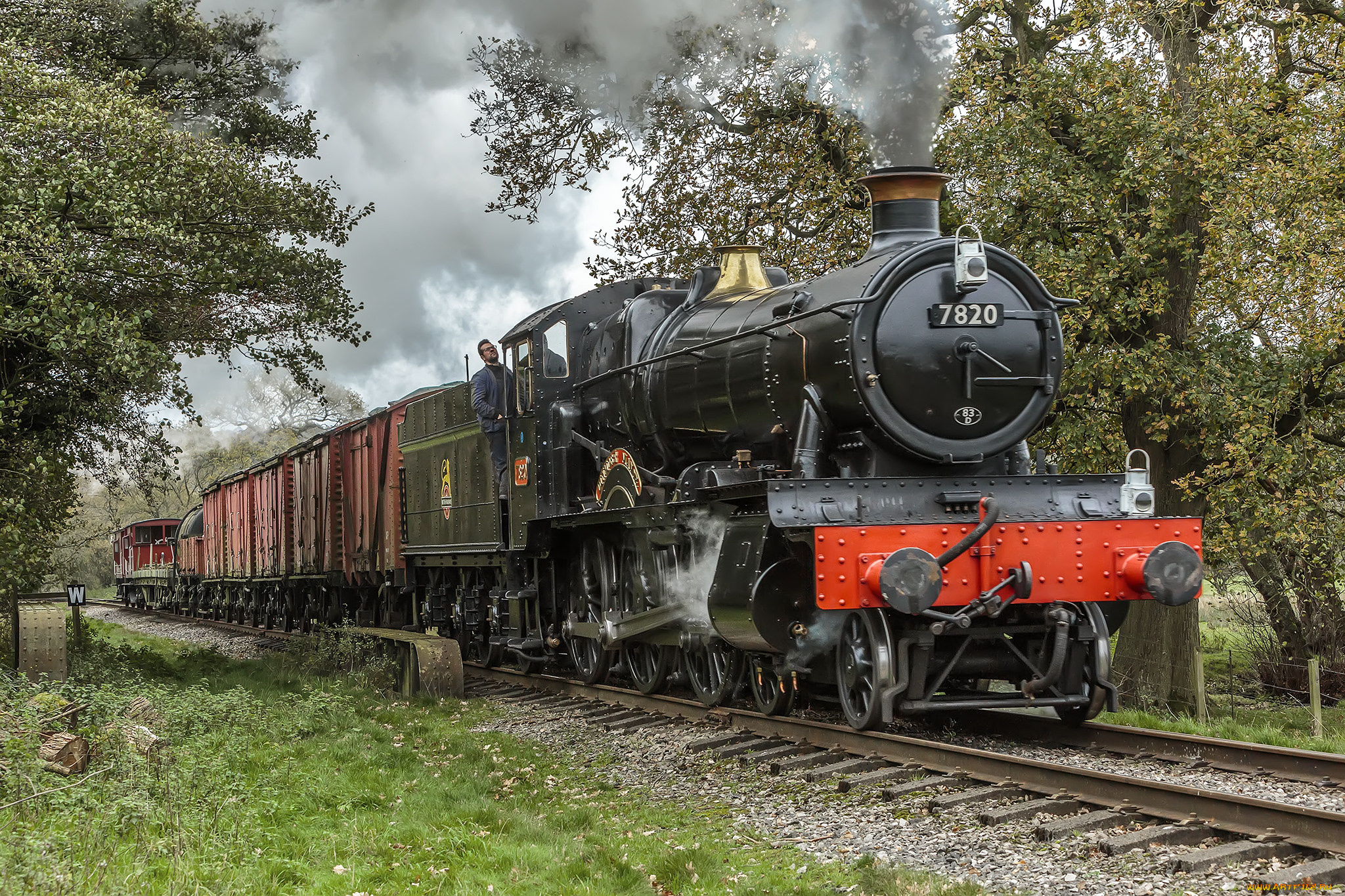 техника, паровозы, локомотив, состав