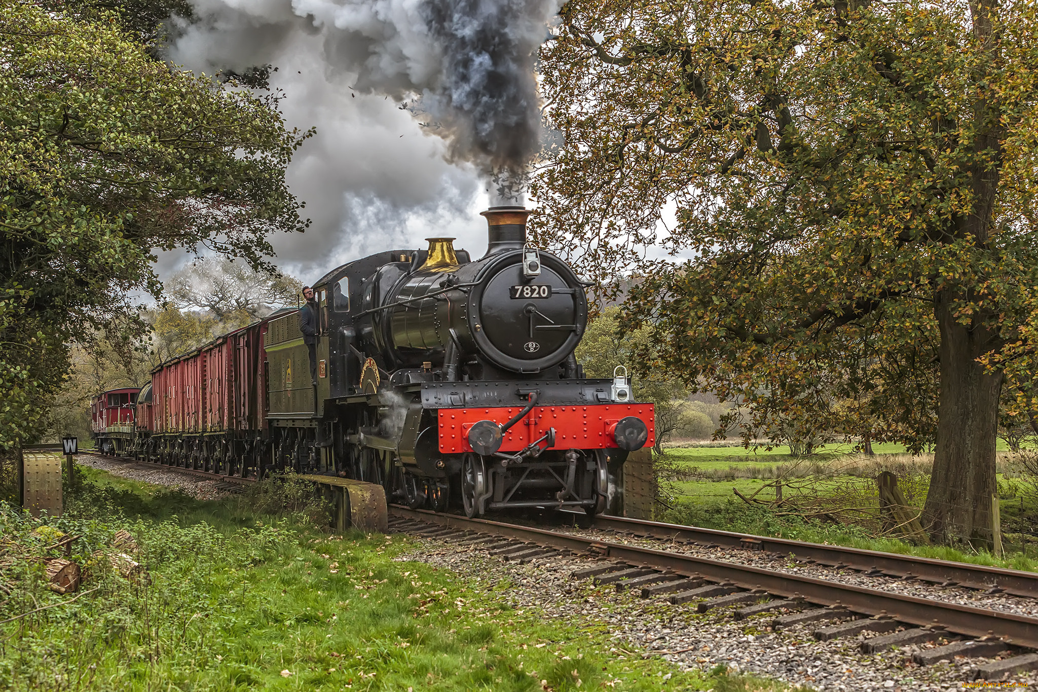 техника, паровозы, локомотив, состав