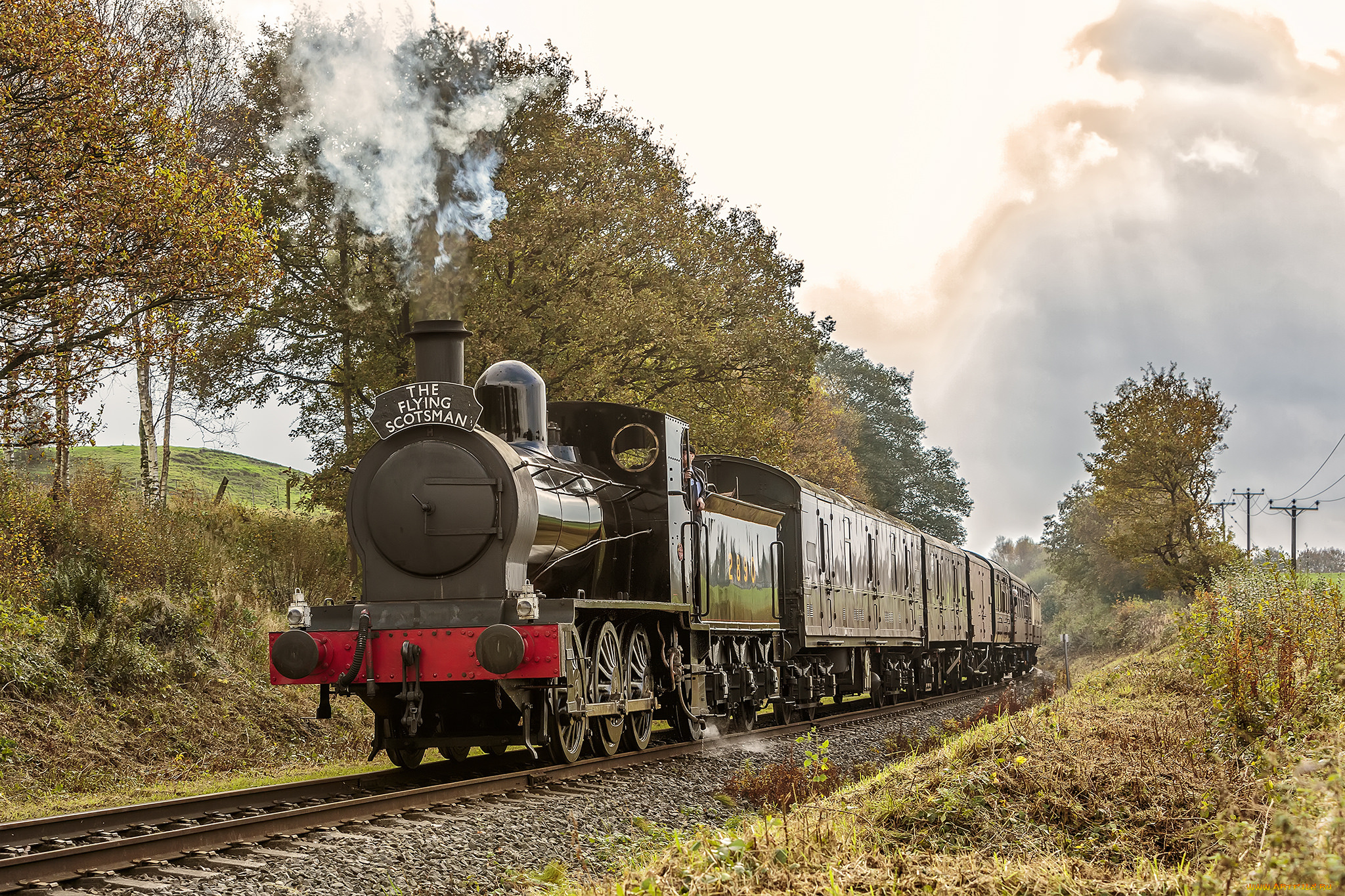 техника, паровозы, локомотив, состав