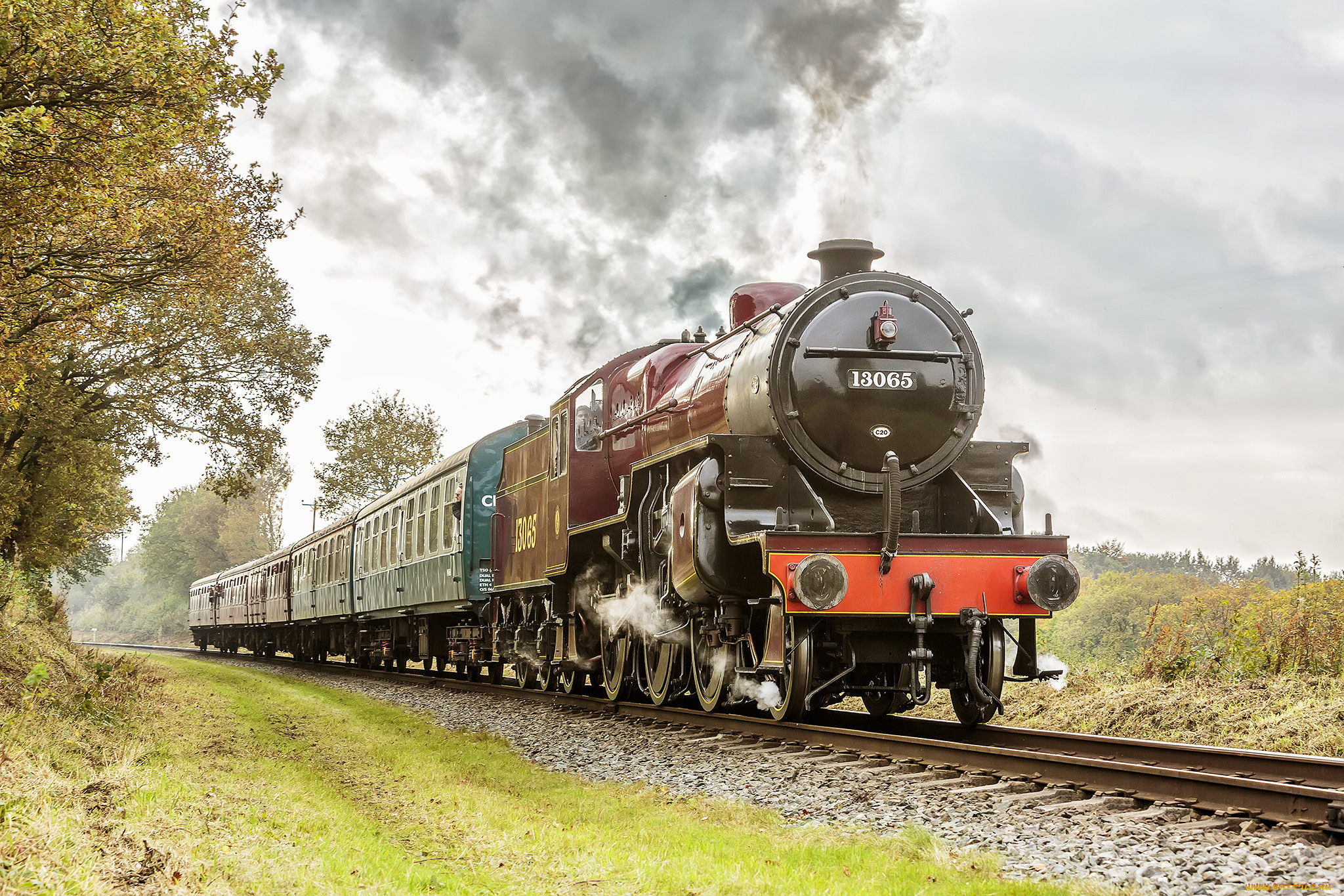 техника, паровозы, локомотив, состав