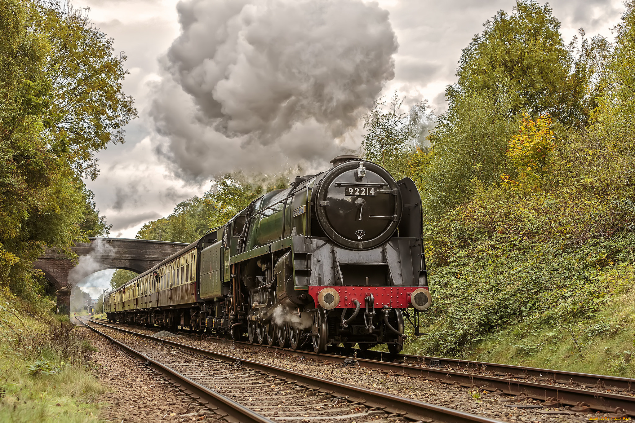 техника, паровозы, локомотив, состав