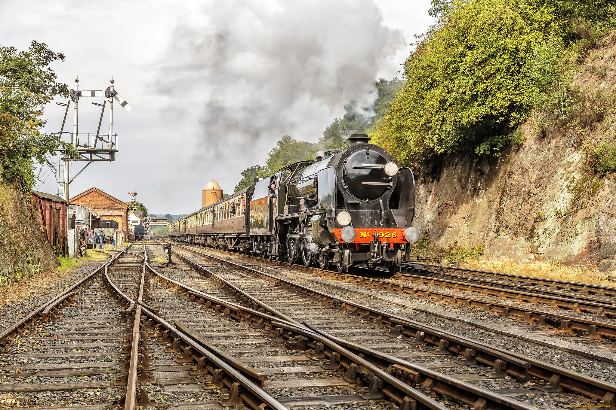 техника, паровозы, локомотив, состав