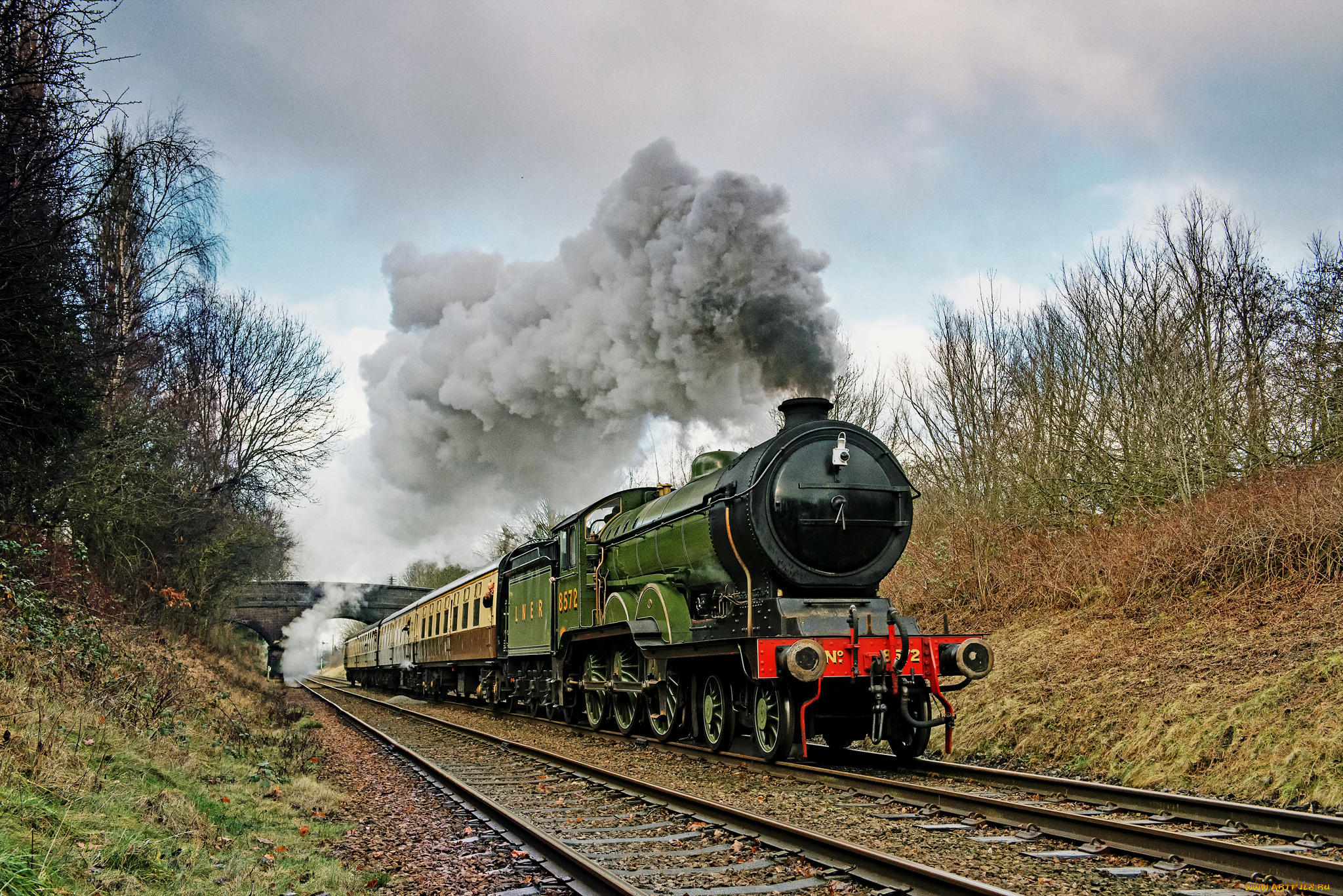 техника, паровозы, локомотив, состав