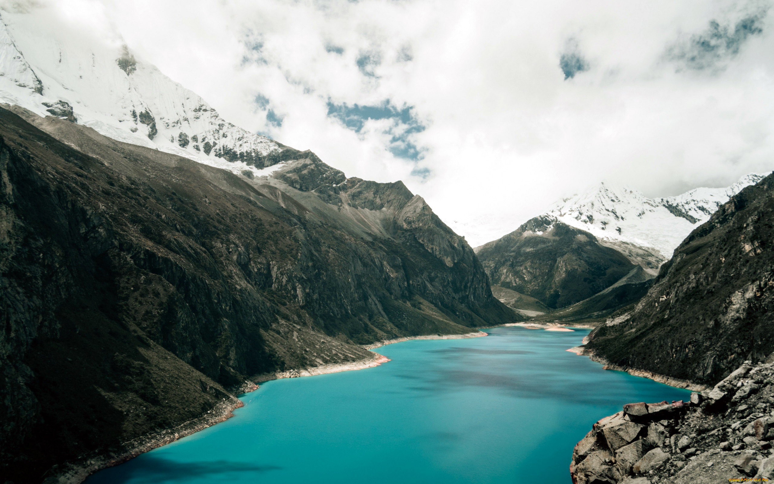 природа, реки, озера, облака, река, горы