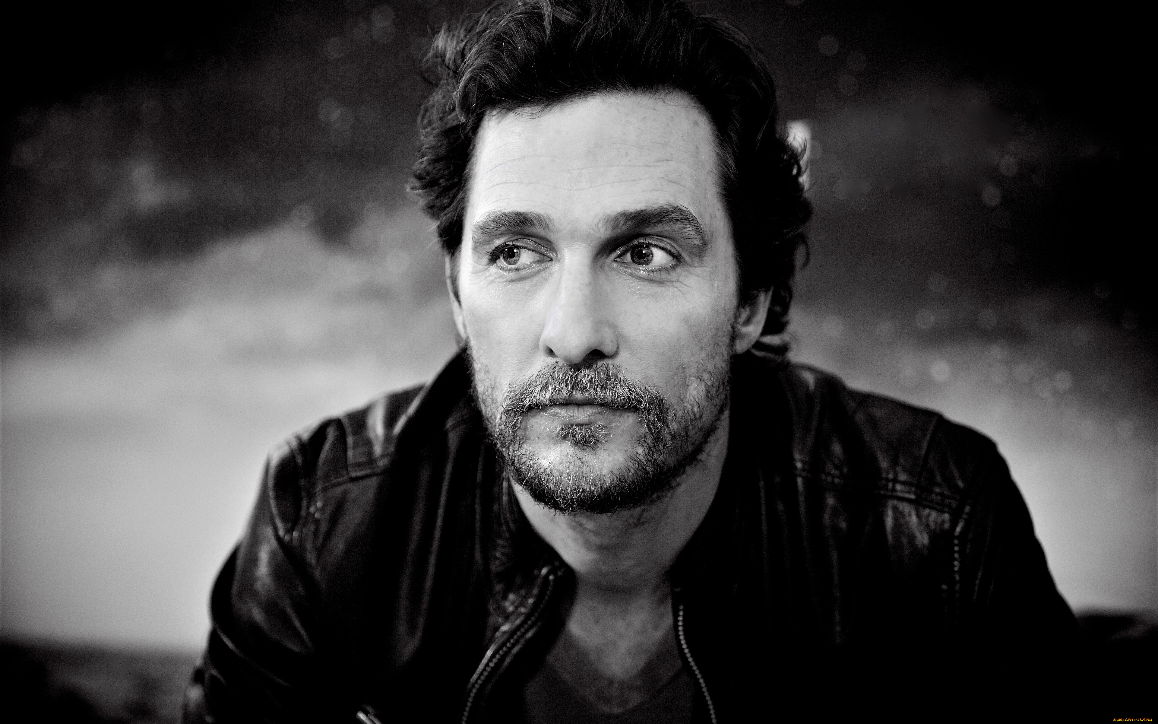 мужчины, matthew, mcconaughey, куртка, актер, борода, лицо