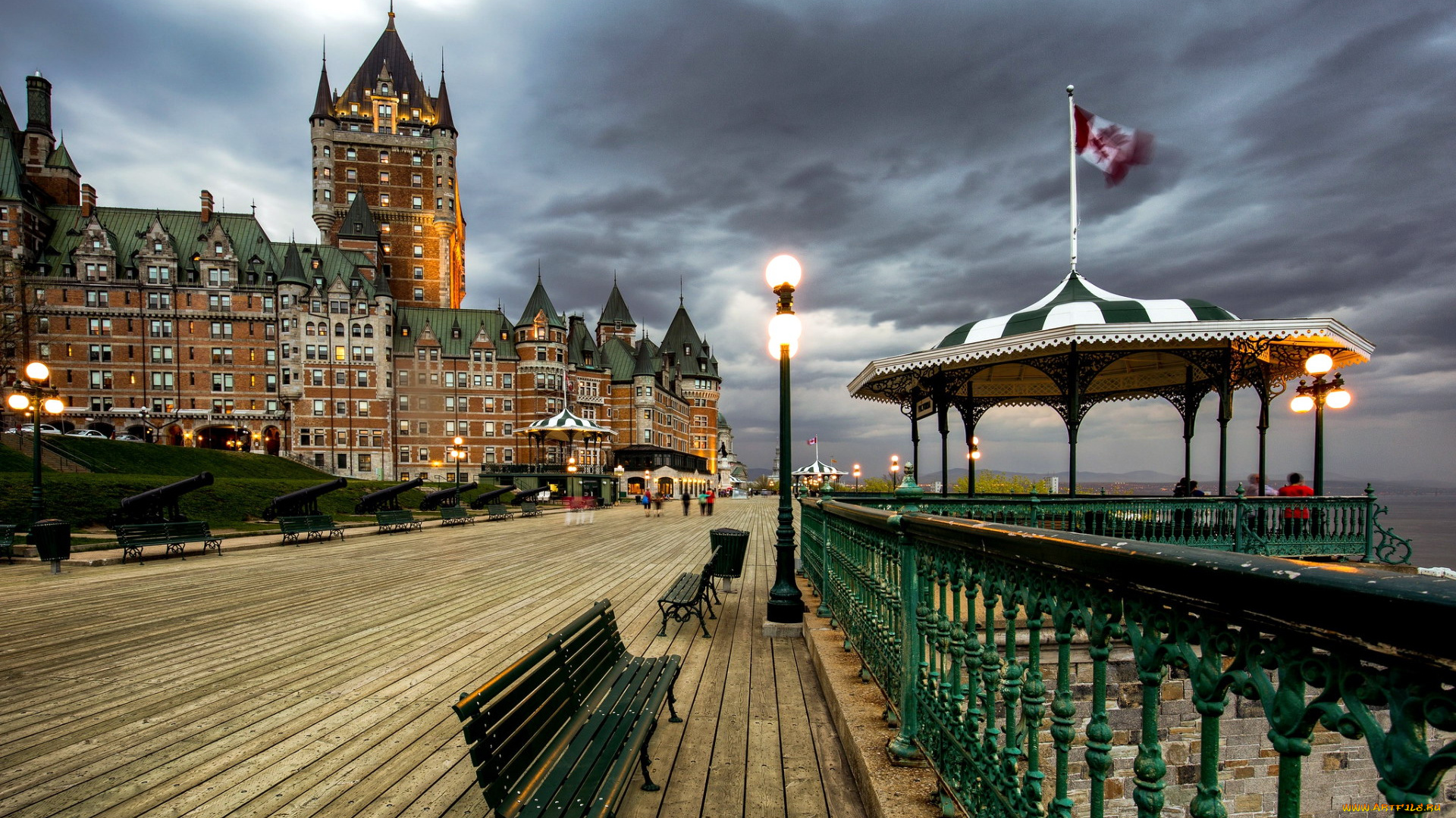 chateau, frontenac, города, квебек, , канада, chateau, frontenac