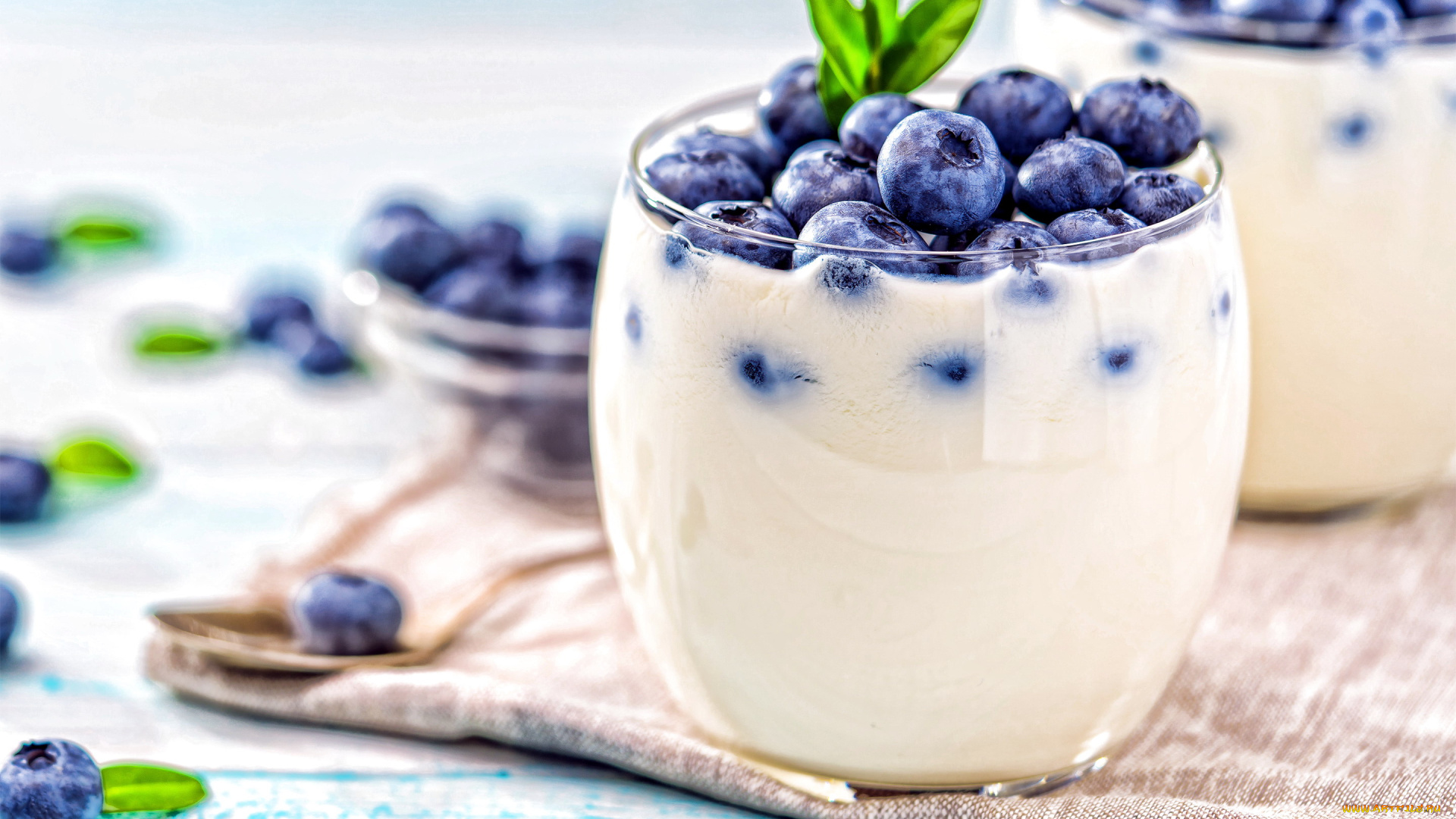 еда, мороженое, , десерты, десерт, йогурт, черника