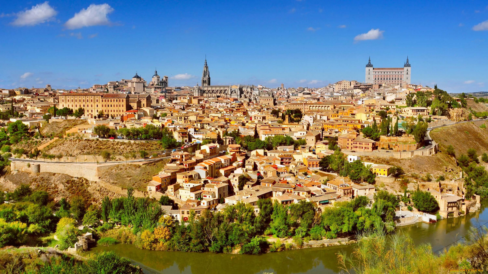 города, толедо, , испания, панорама