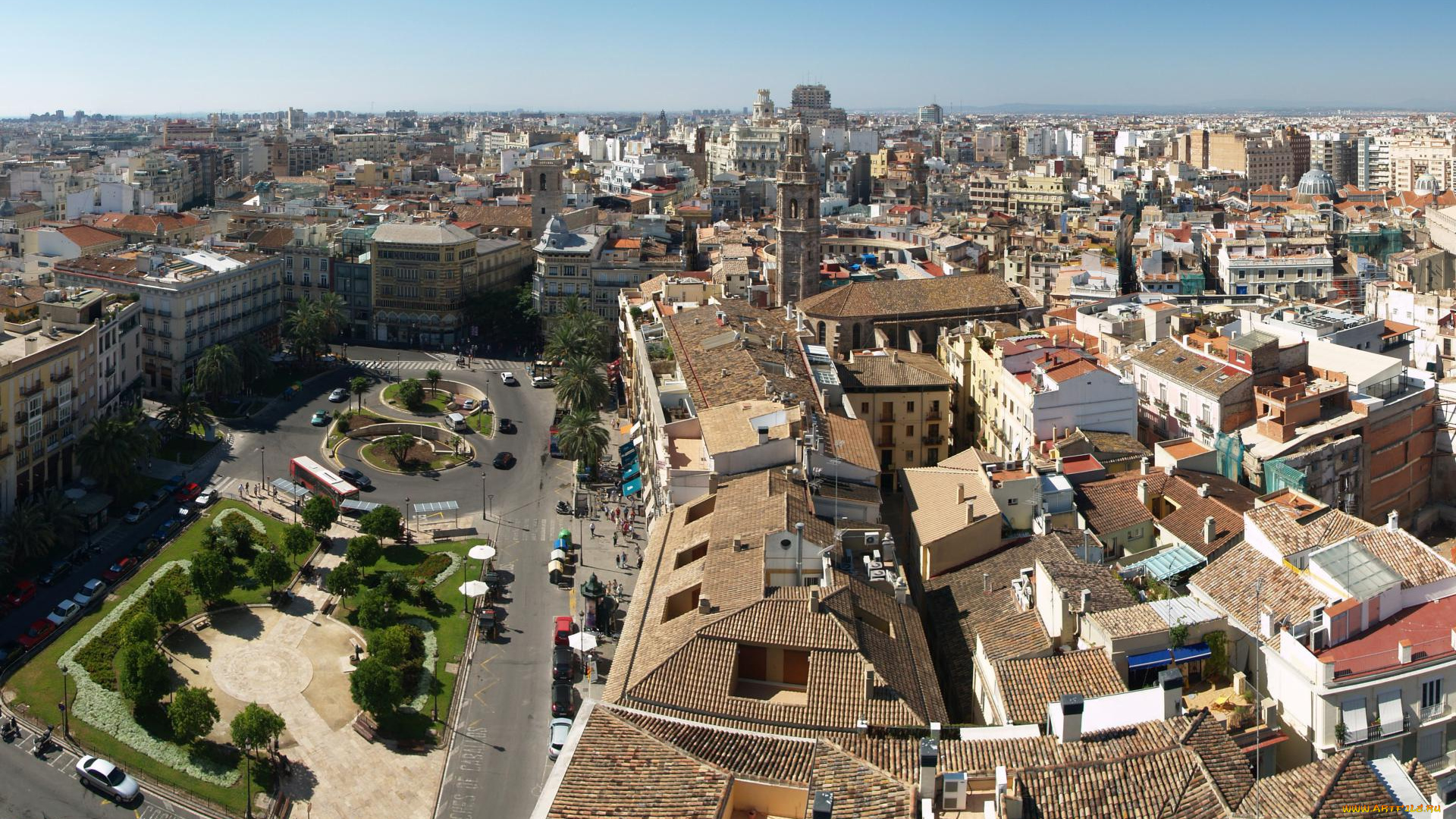 города, валенсия, , испании, панорама