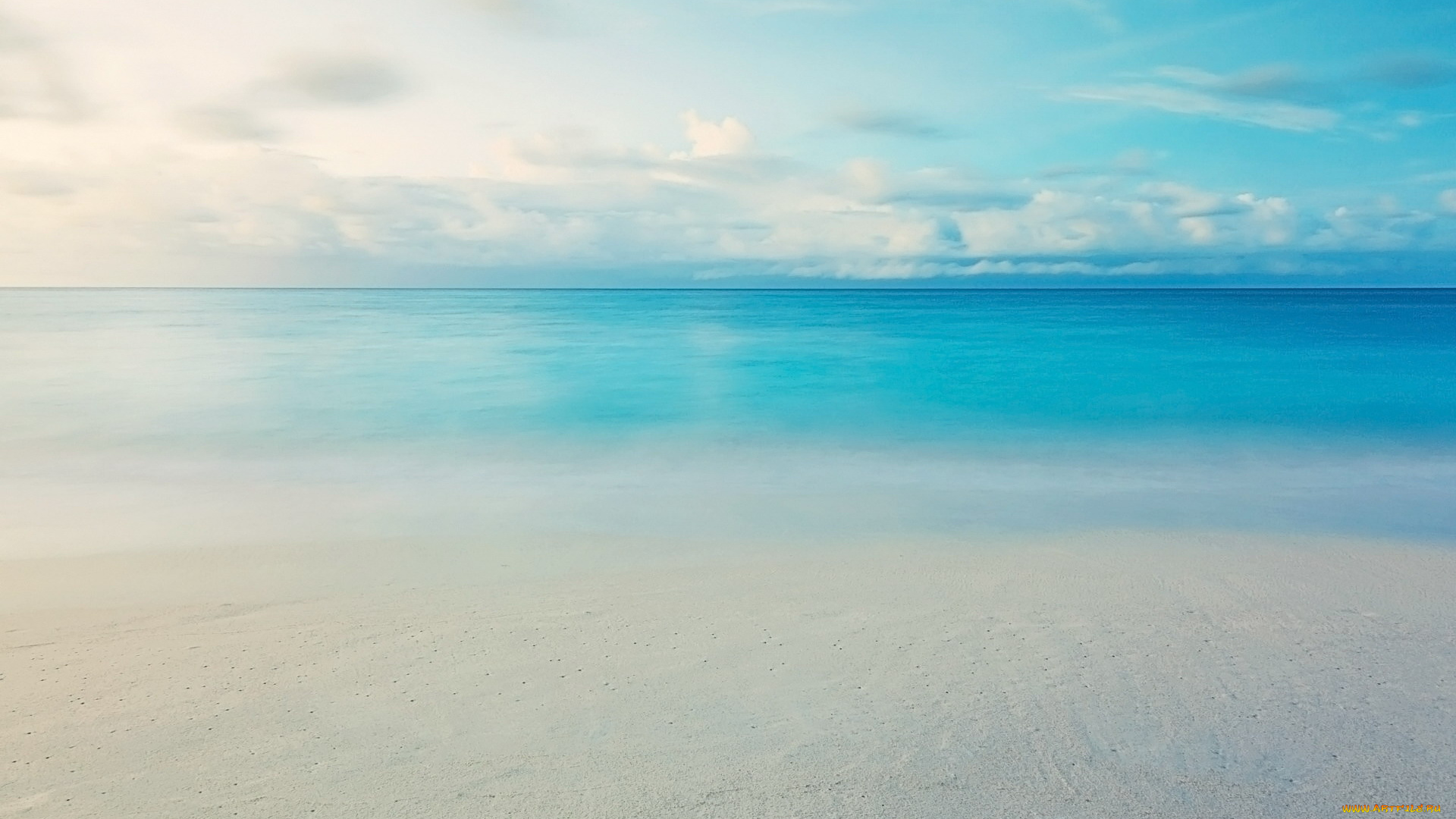 природа, моря, океаны, горизонт, облака, небо, море