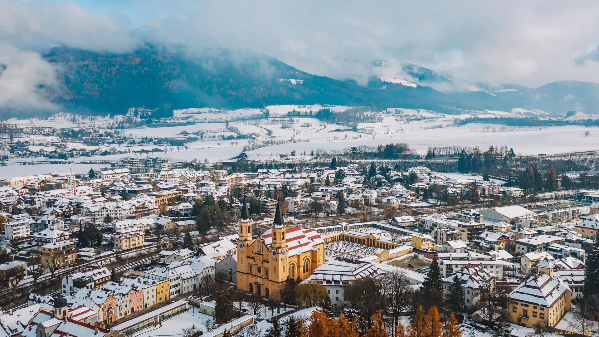 south, tyrol, , trentino, , italy, города, -, пейзажи, зима, южный, тироль, трентино, италия