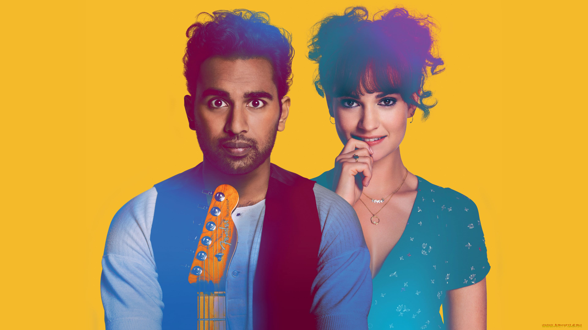 yesterday, , 2019, кино, фильмы, yesterday, постер, комедия, фэнтези, мелодрама, лили, джеймс, химеш, патель, музыка