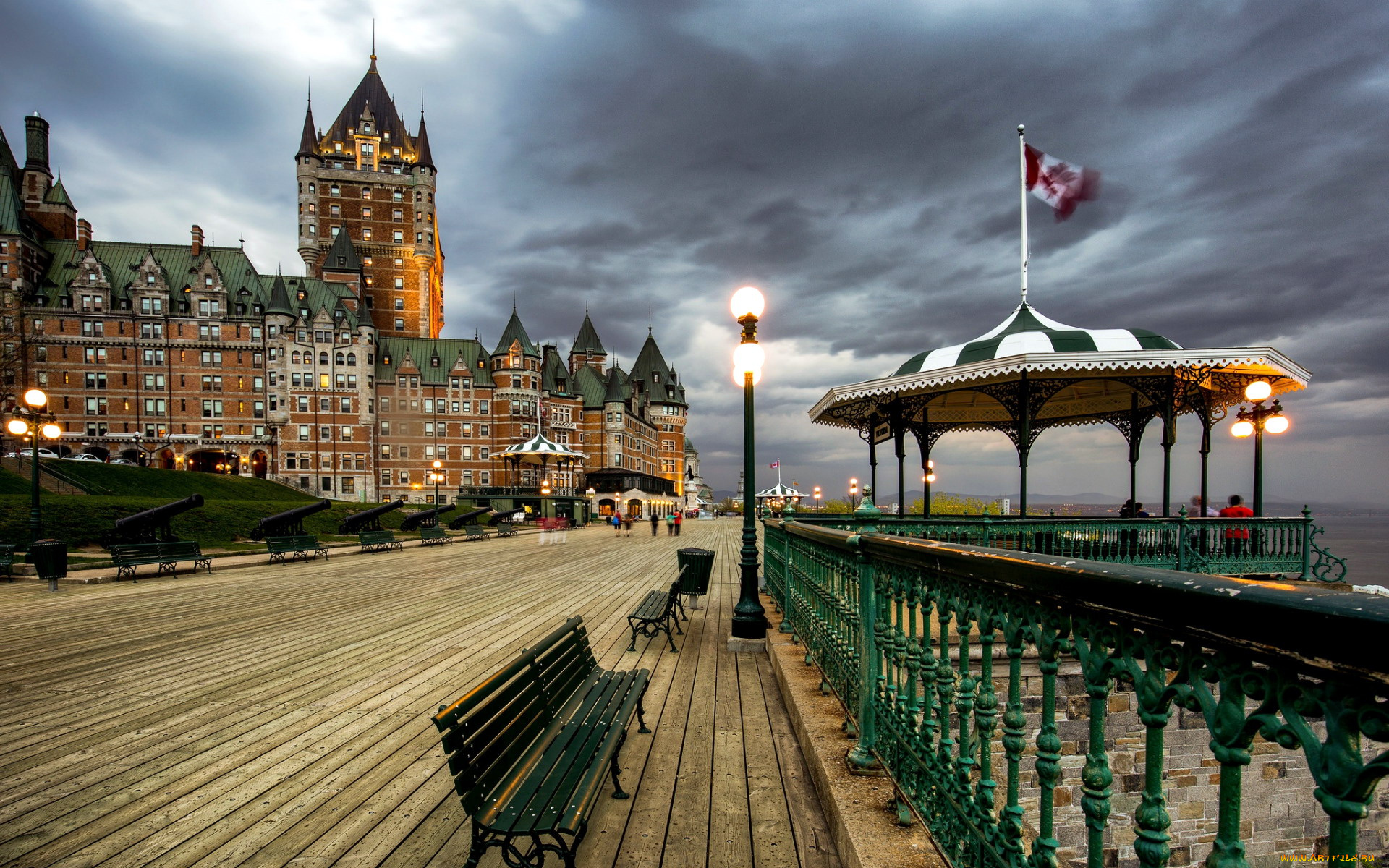 chateau, frontenac, города, квебек, , канада, chateau, frontenac