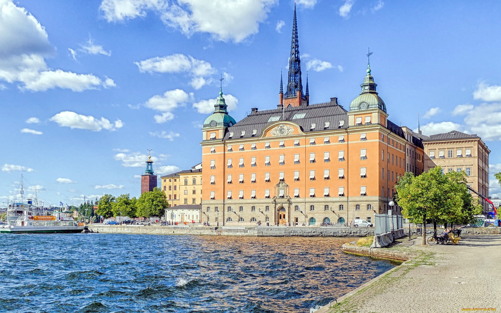 города, стокгольм, , швеция, здание