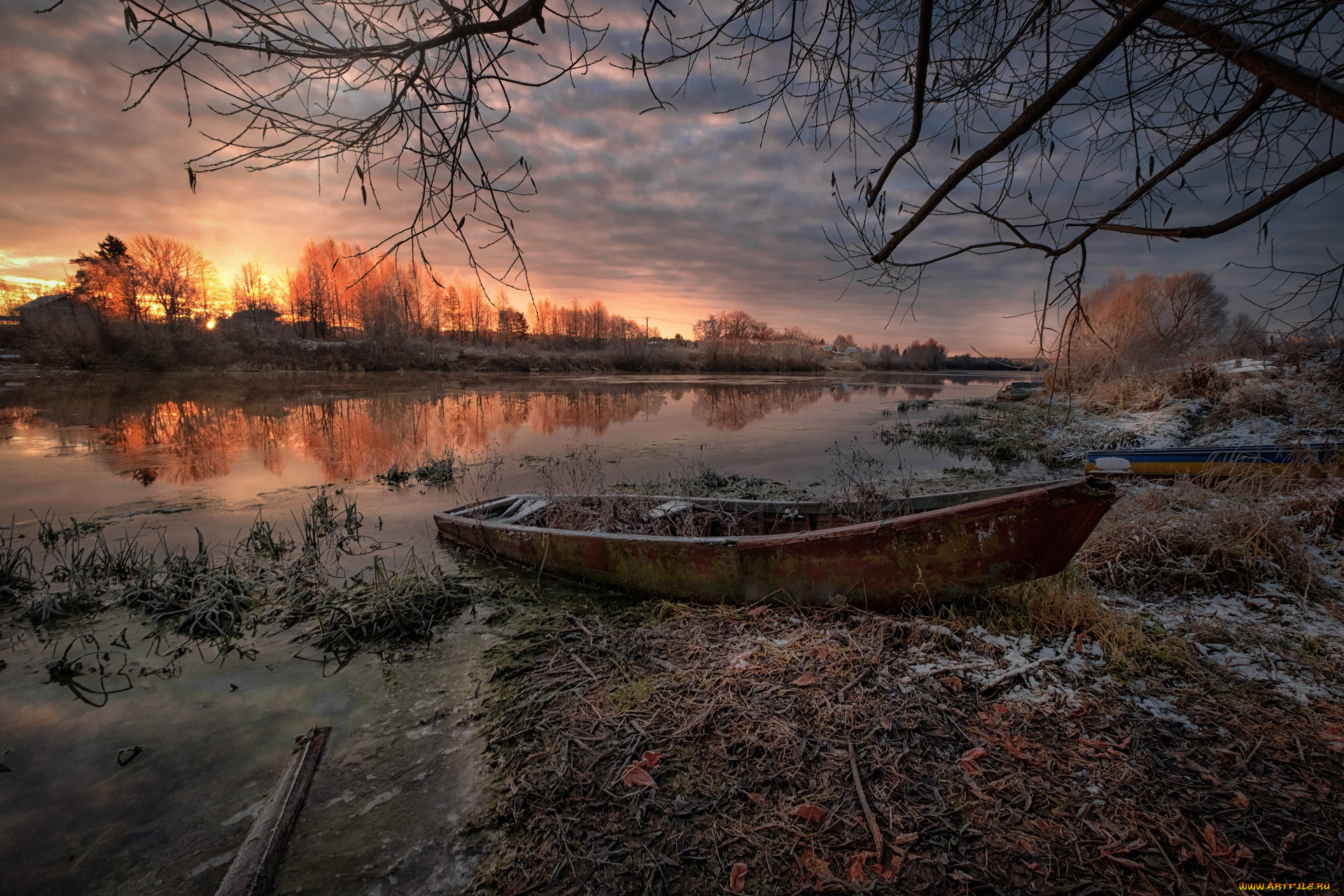 корабли, лодки, , шлюпки, река, лодка, закат