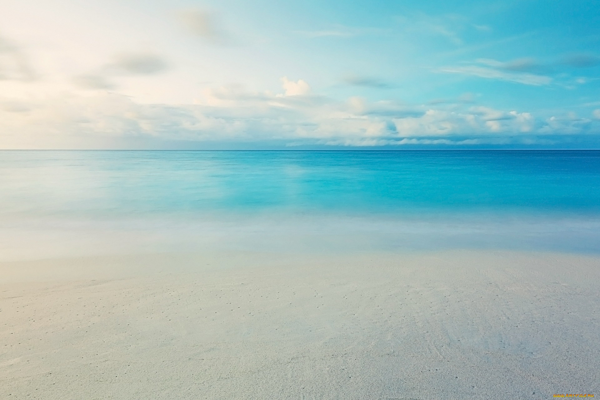 природа, моря, океаны, горизонт, облака, небо, море