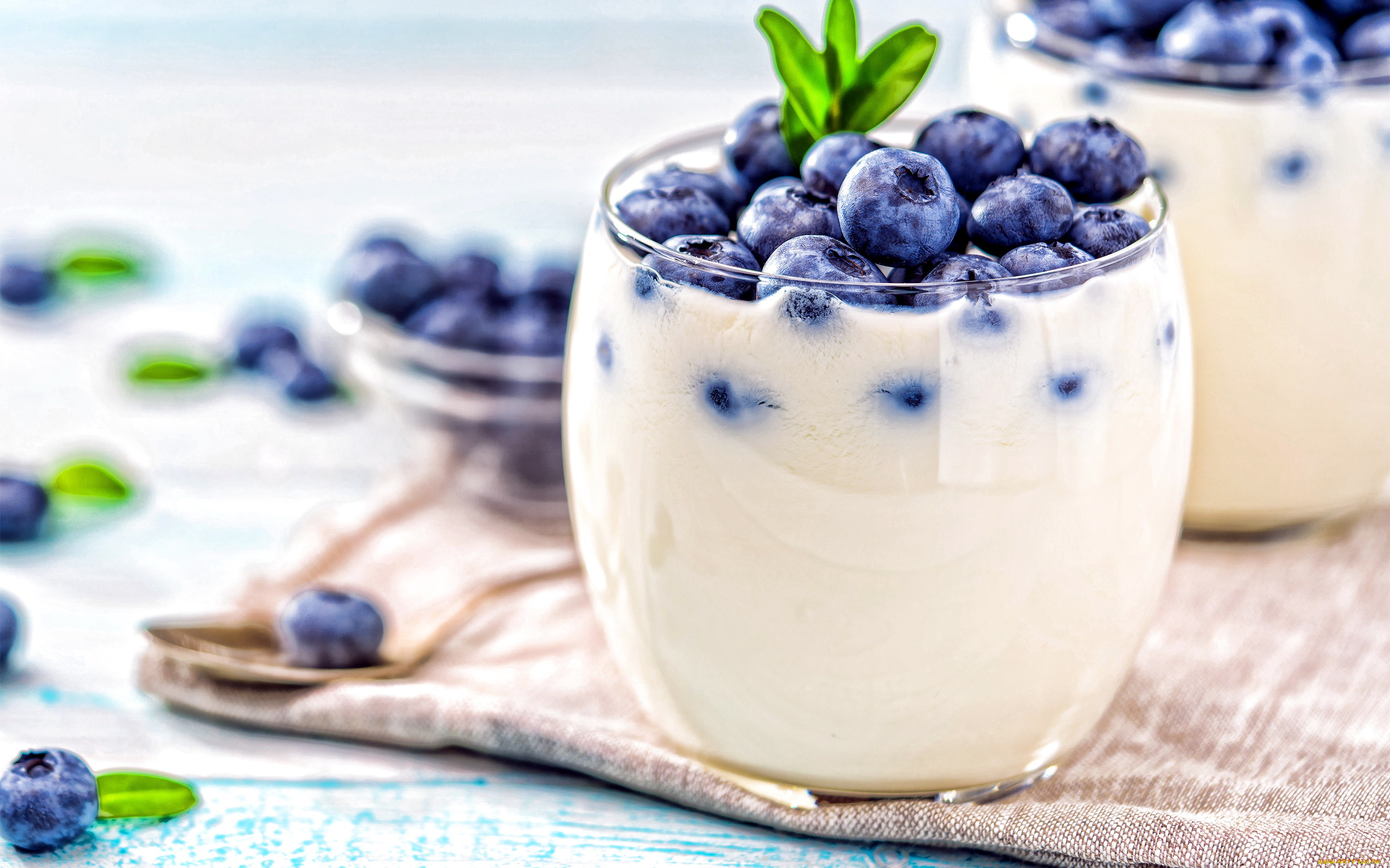 еда, мороженое, , десерты, десерт, йогурт, черника