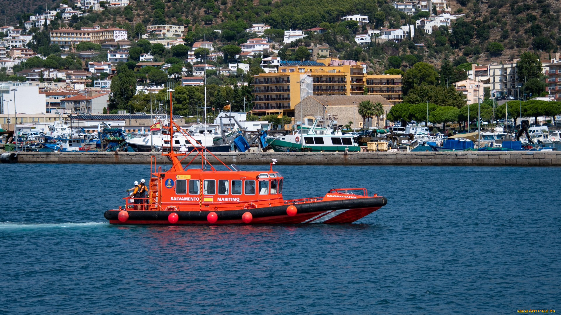 корабли, катера, пожарное, судно