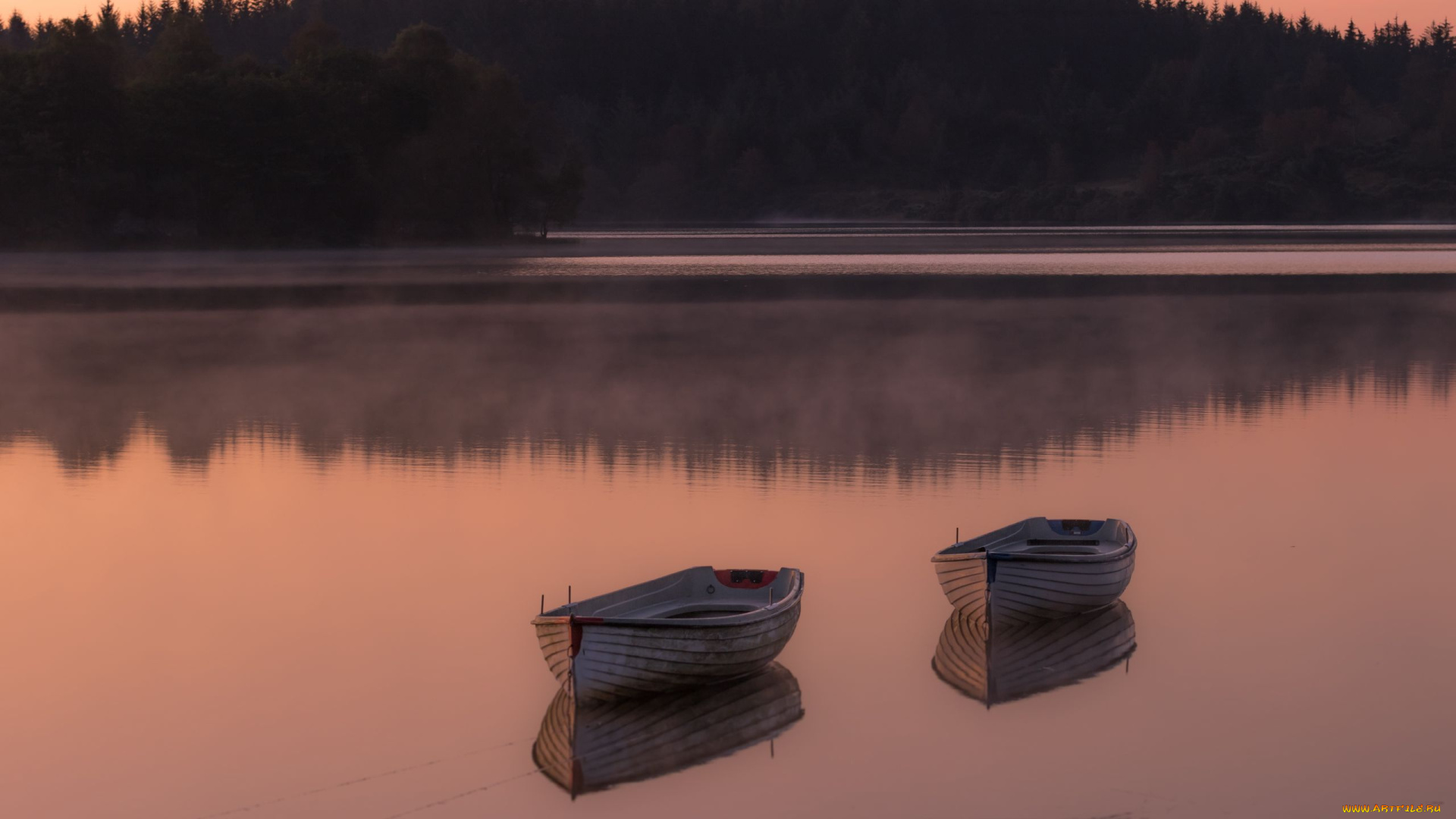 корабли, лодки, , шлюпки, озеро, отражение