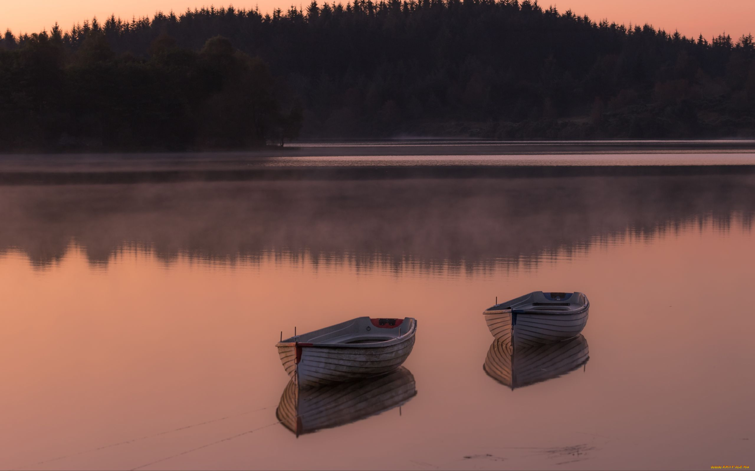 корабли, лодки, , шлюпки, озеро, отражение