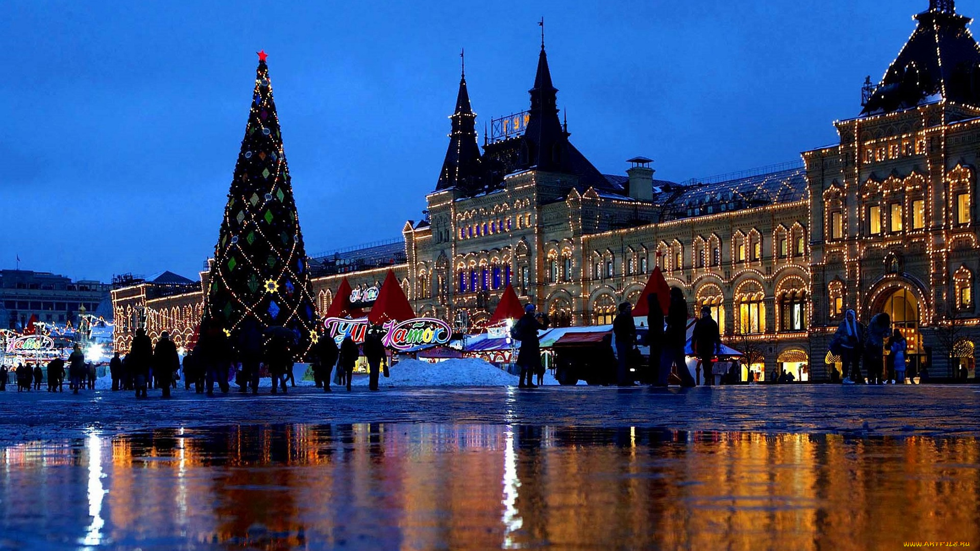 города, москва, , россия, здание, люди, каток, ёлка