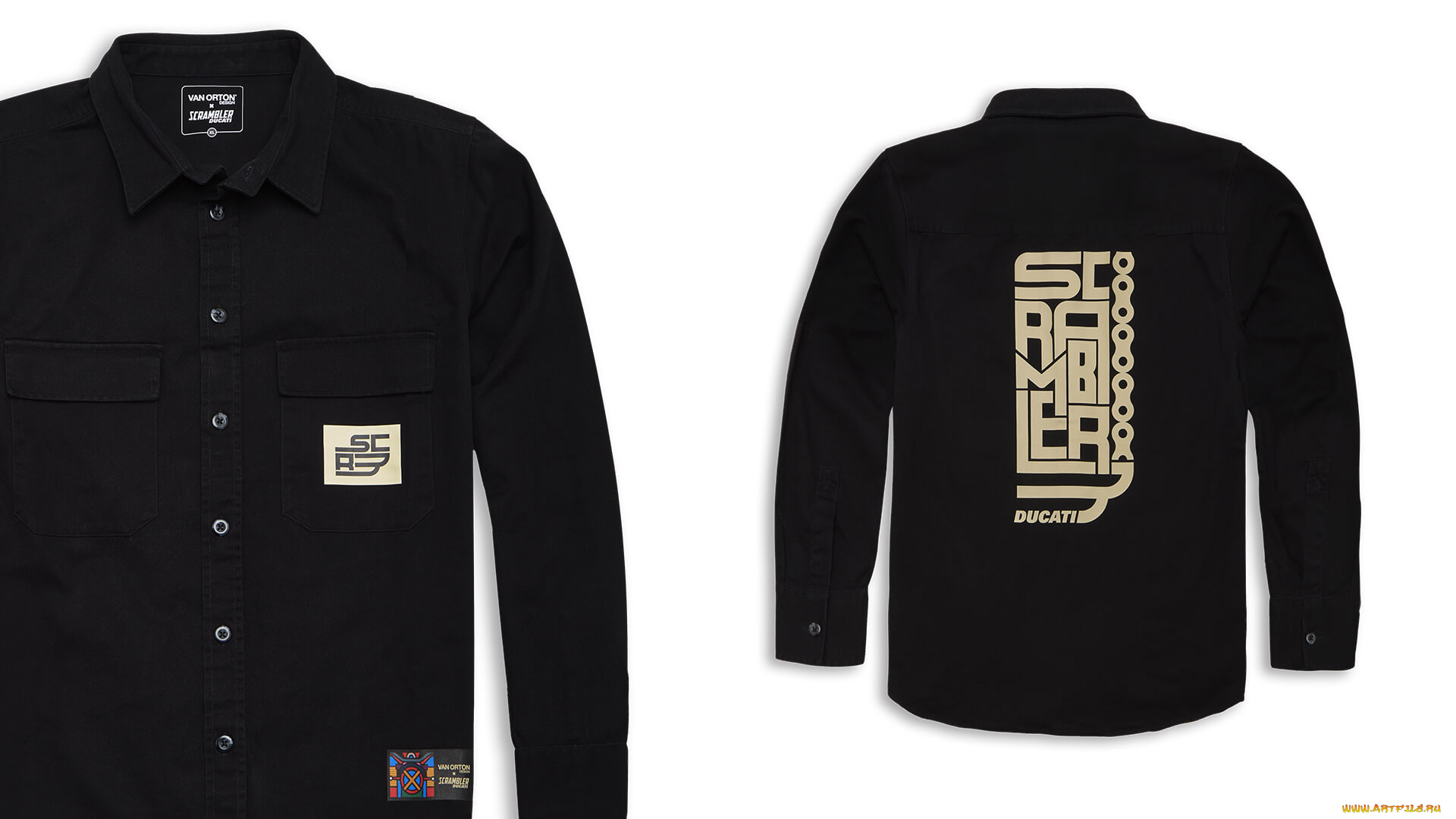 разное, одежда, , обувь, , текстиль, , экипировка, scrambler, apparel, capsule, collection, van, orton, рубашка, чeрный, ducati