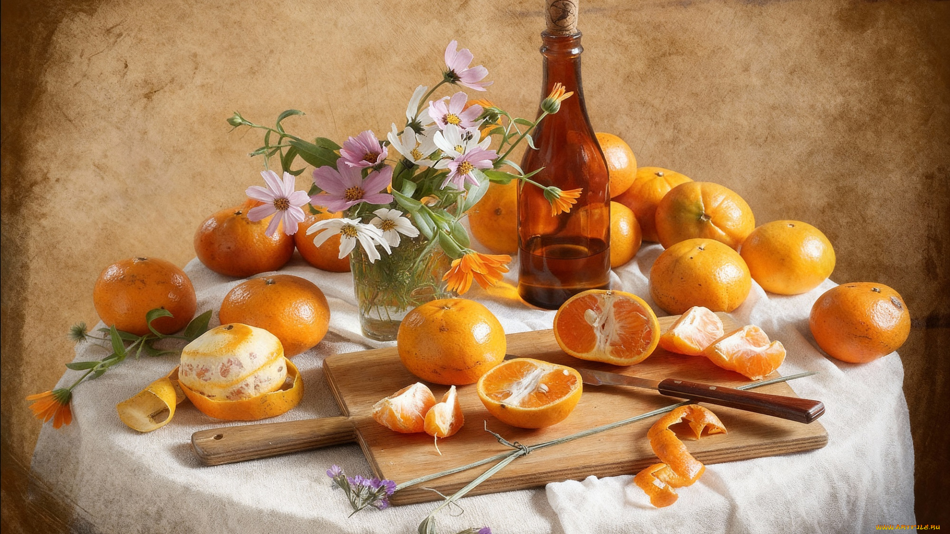 рисованное, еда, натюрморт