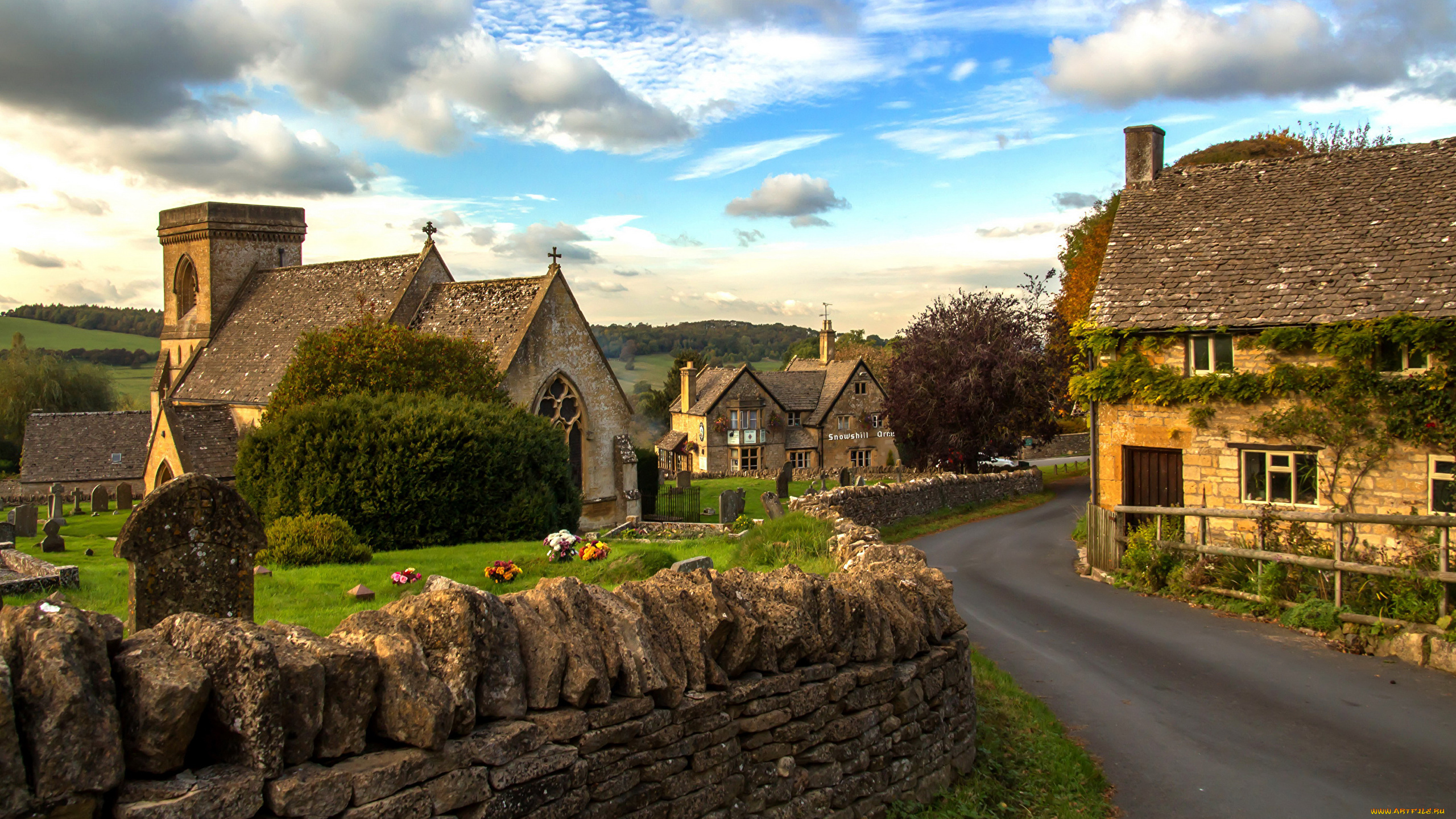 england, города, -, улицы, , площади, , набережные, каменная, ограда, шоссе, дома
