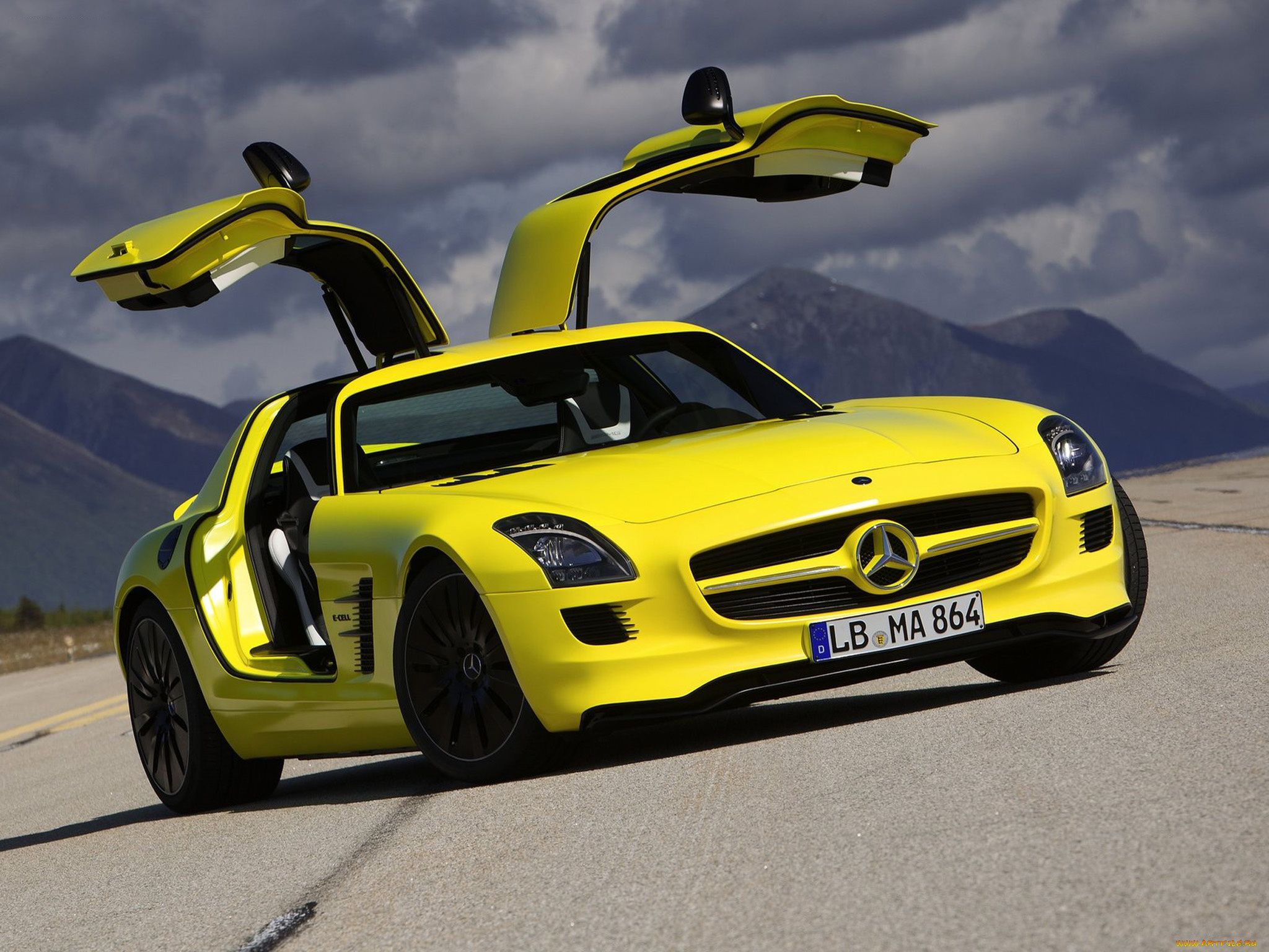 автомобили, mercedes, benz, sls, amg, gullwing, doors