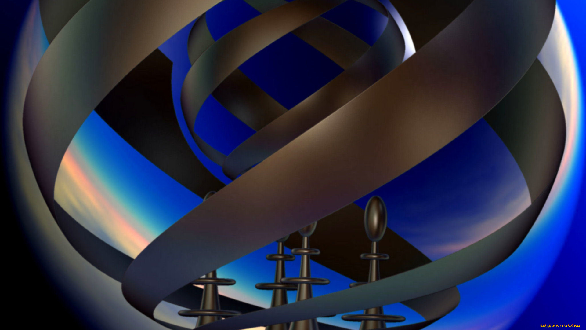 3д, графика, abstract, абстракции, фрактал, фон