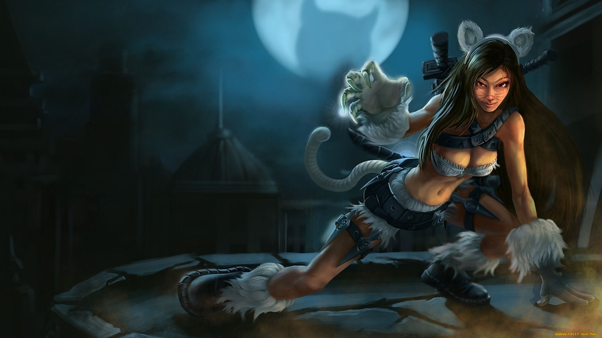 league, of, legends, видео, игры, девушка-кошка, katarina