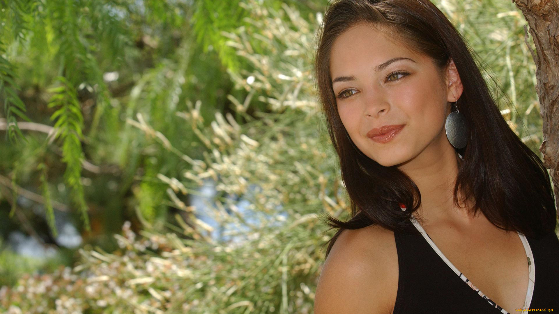 Kristin, Kreuk, девушки, , , в, саду