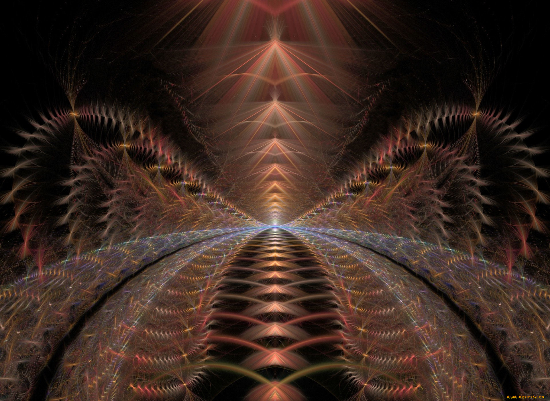 3д, графика, fractal, фракталы, цвета, узор, фрактал