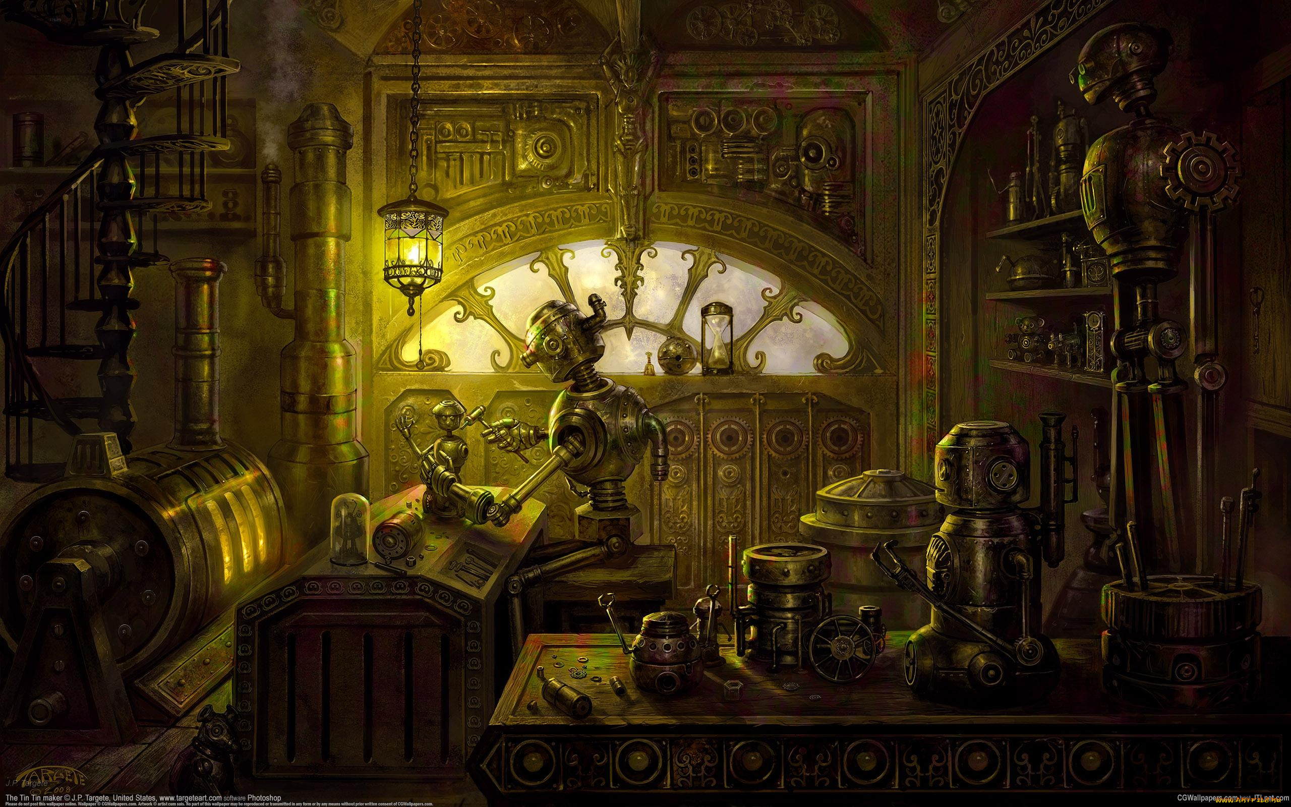 targete, фэнтези, роботы, киборги, механизмы, jp