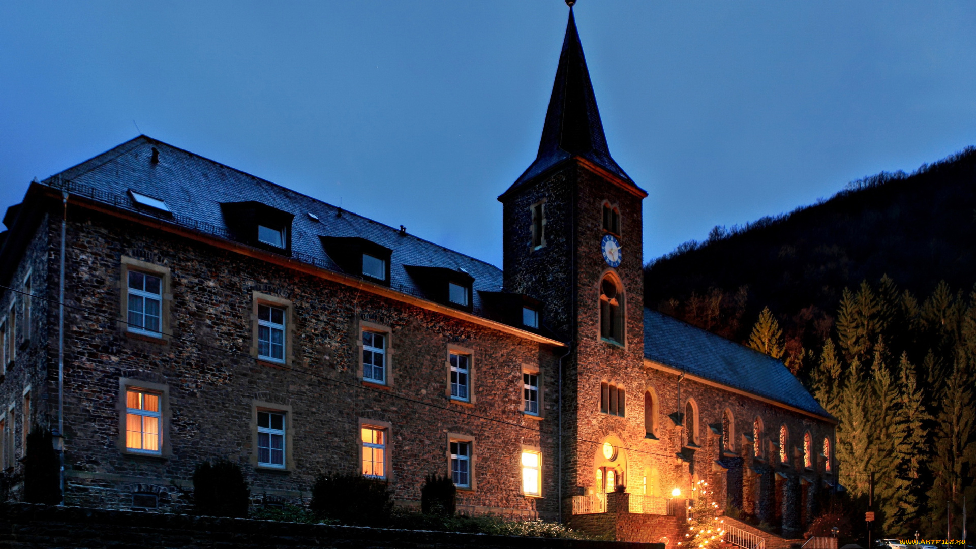 германия, трайс, карден, кирха, города, католические, соборы, костелы, аббатства