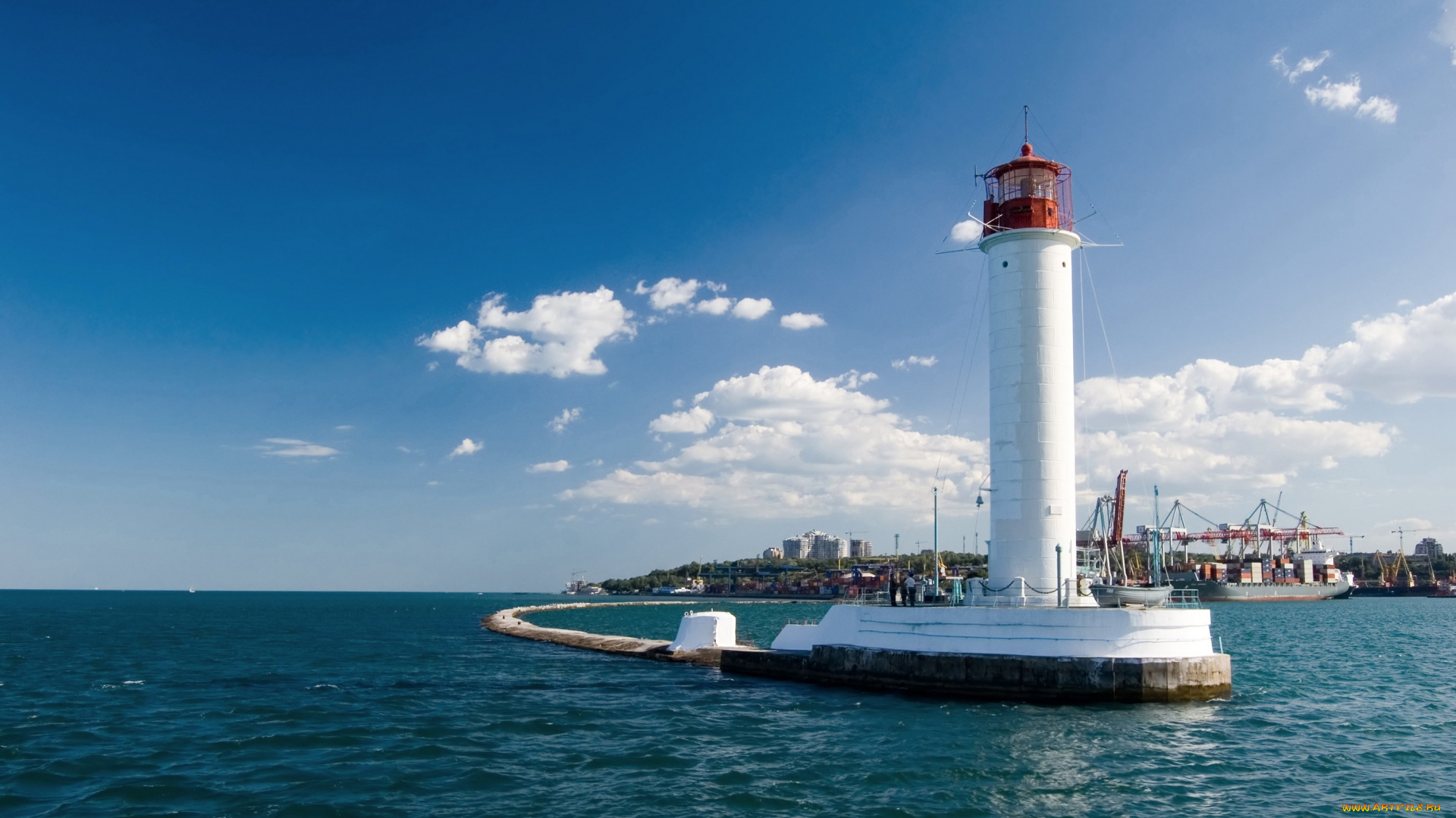 воронцовский, маяк, одесса, природа, маяки, порт, Чёрное, море