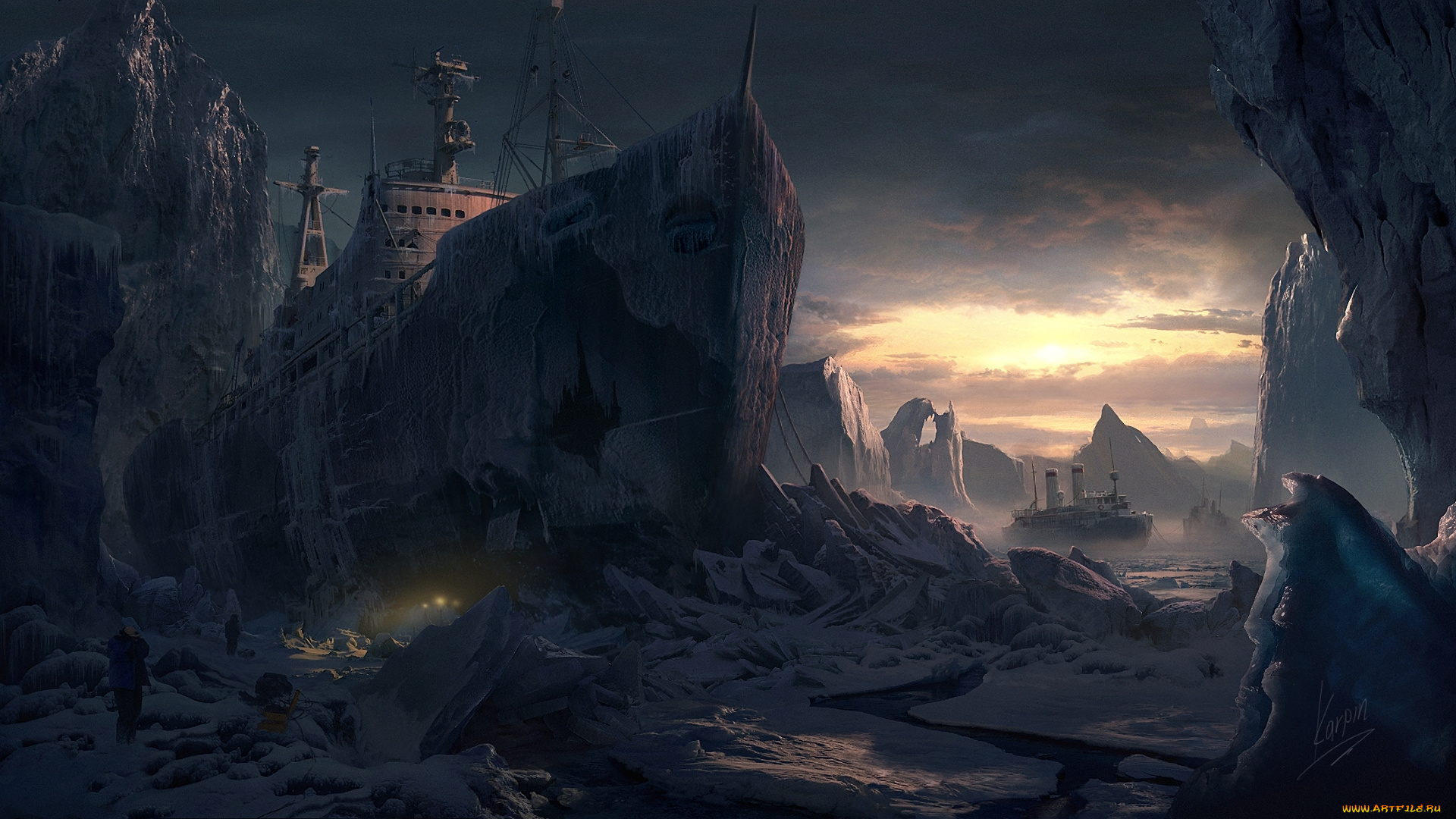 фэнтези, иные, миры, , иные, времена, корабли, льды, торосы, ледоколы